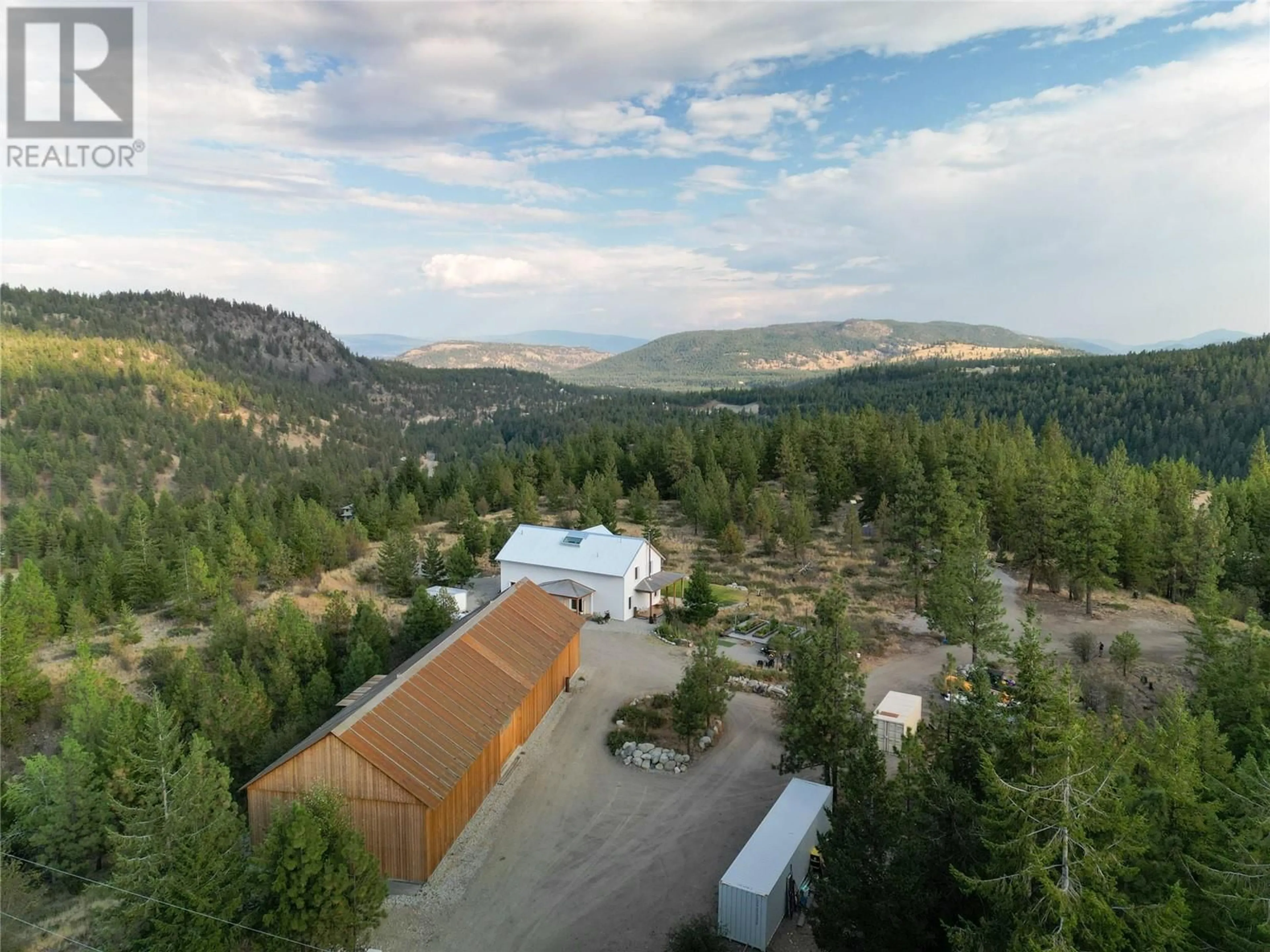 A pic from outside/outdoor area/front of a property/back of a property/a pic from drone, mountain view for 8025 PRINCETON-SUMMERLAND ROAD, Summerland British Columbia V0H1Z8