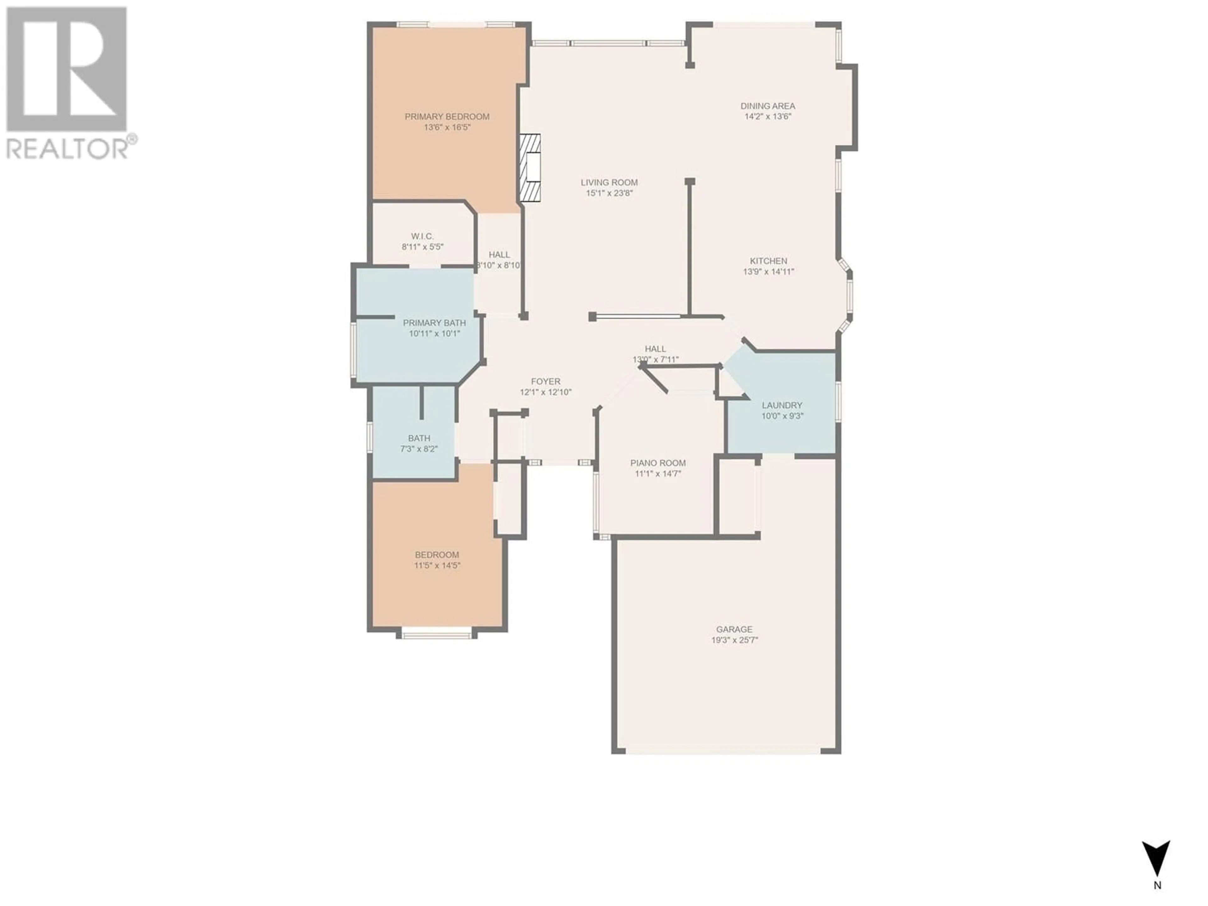 Floor plan for 4345 Gallaghers Fairway S, Kelowna British Columbia V1W4X4