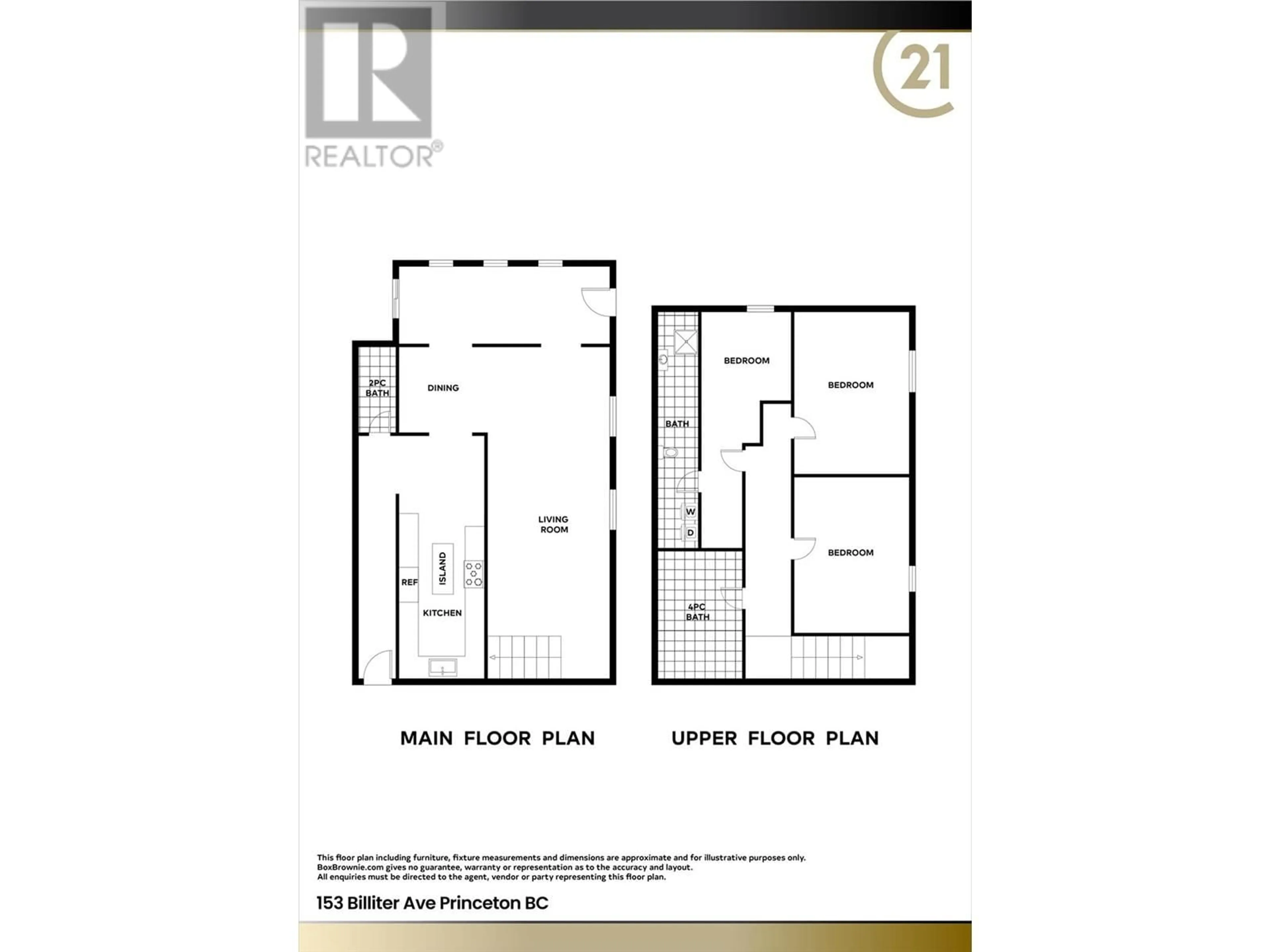 Floor plan for 153 BILLITER Avenue, Princeton British Columbia V0X1W0