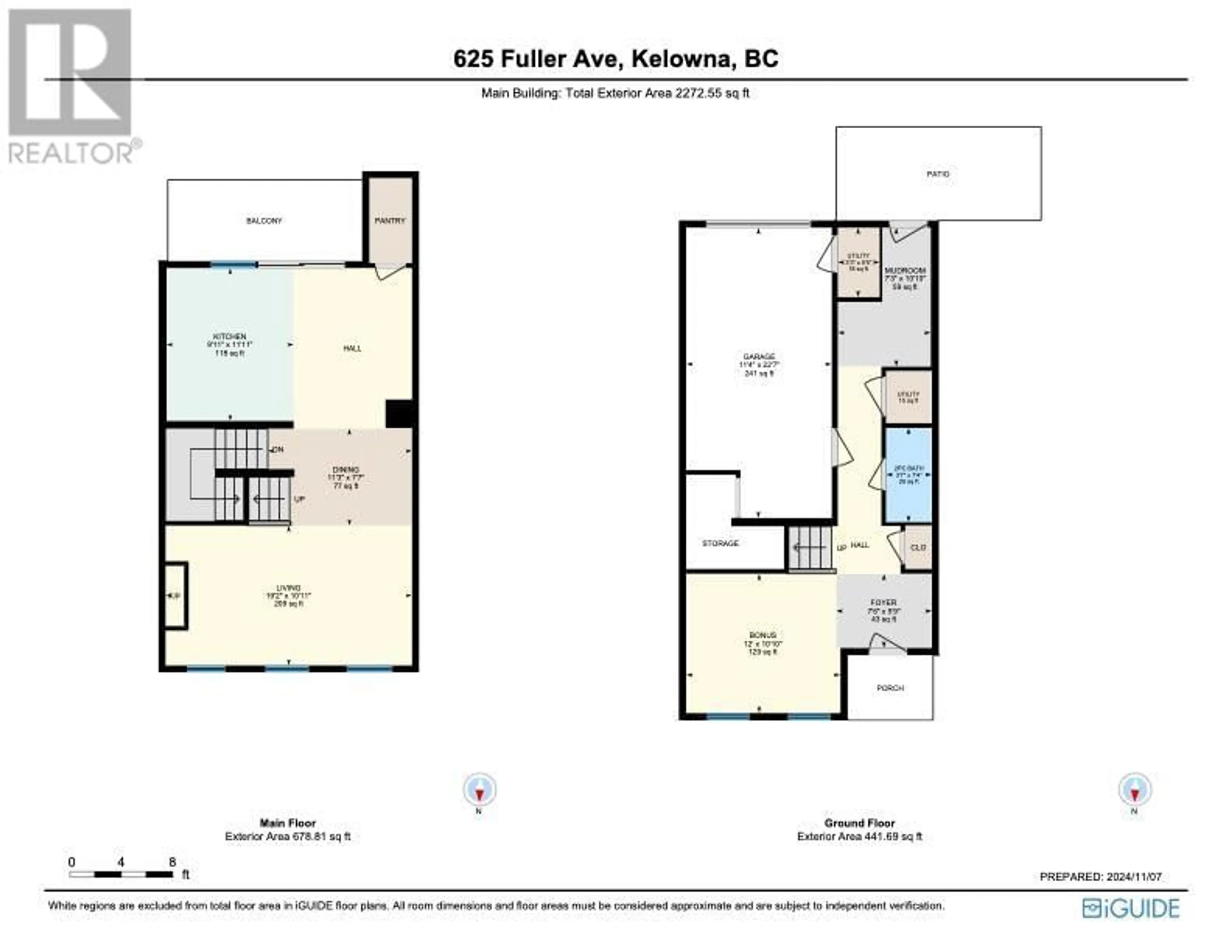 Floor plan for 625 Fuller Avenue, Kelowna British Columbia V1Y2E9