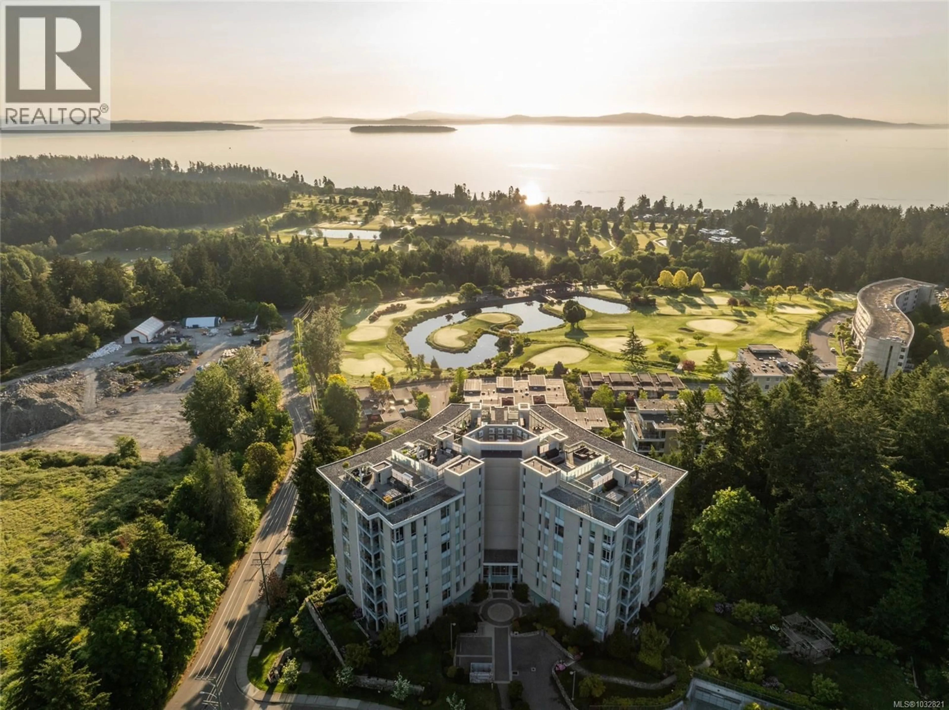 A pic from outside/outdoor area/front of a property/back of a property/a pic from drone, water/lake/river/ocean view for 301 - 5388 HILL RISE TERRACE, Saanich British Columbia V8Y3K3