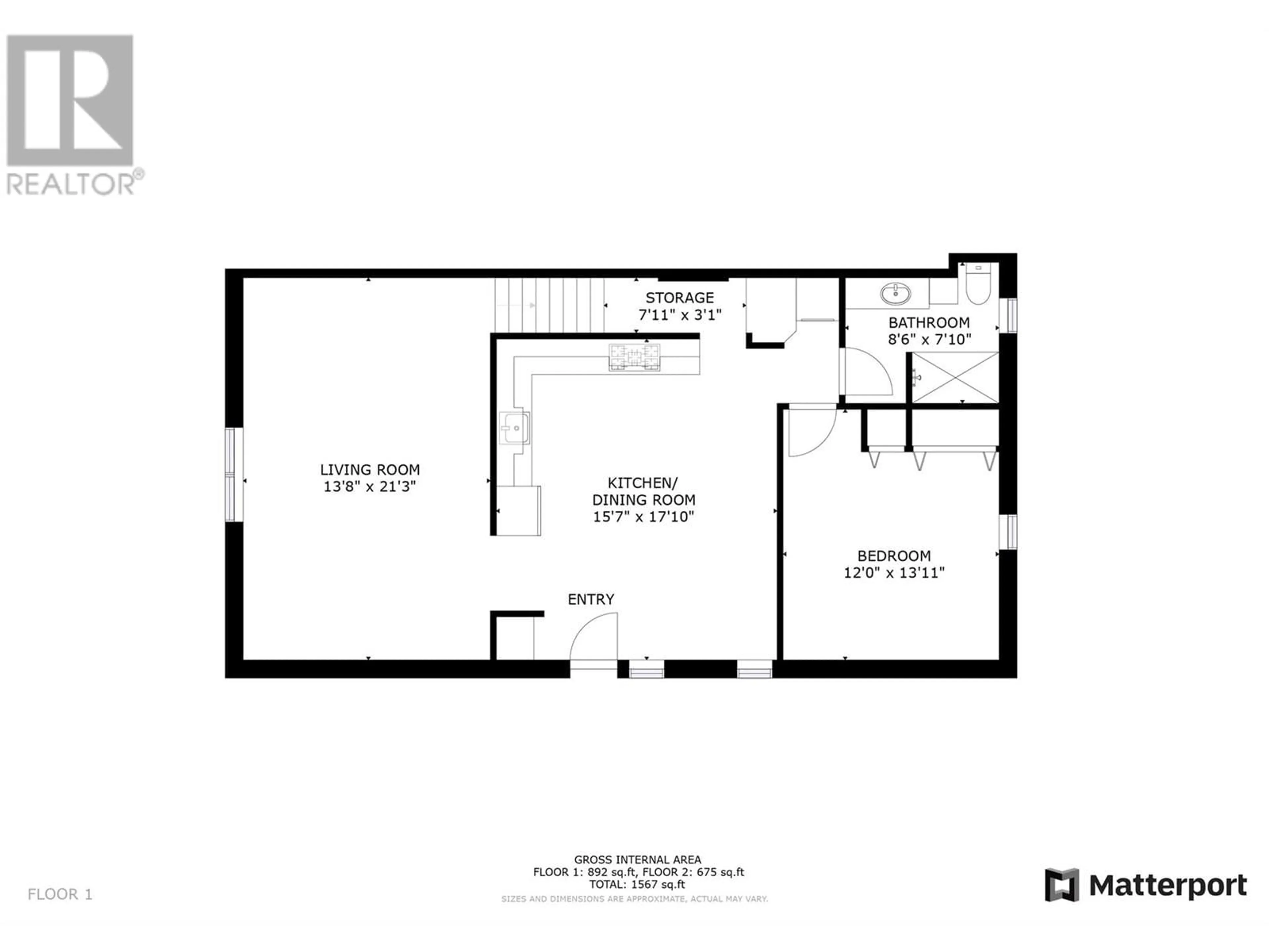 Floor plan for 1811-1813 50 Avenue, Vernon British Columbia V1T4E8