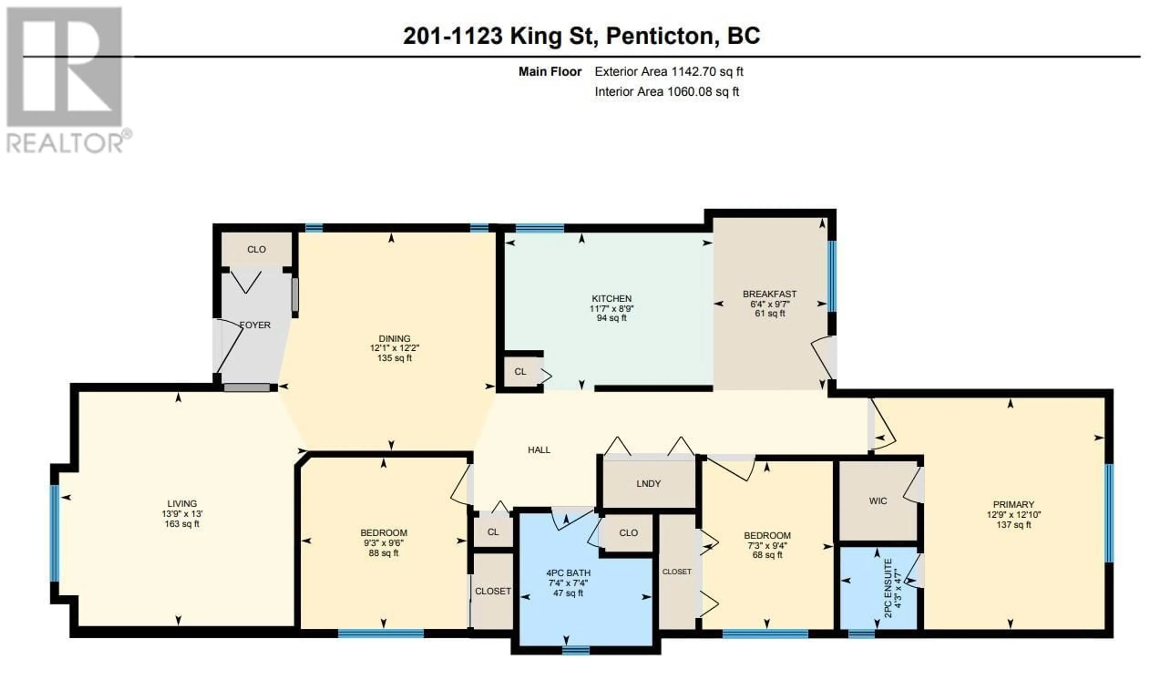 Floor plan for 1123 King Street Unit# 201, Penticton British Columbia V2A4S8