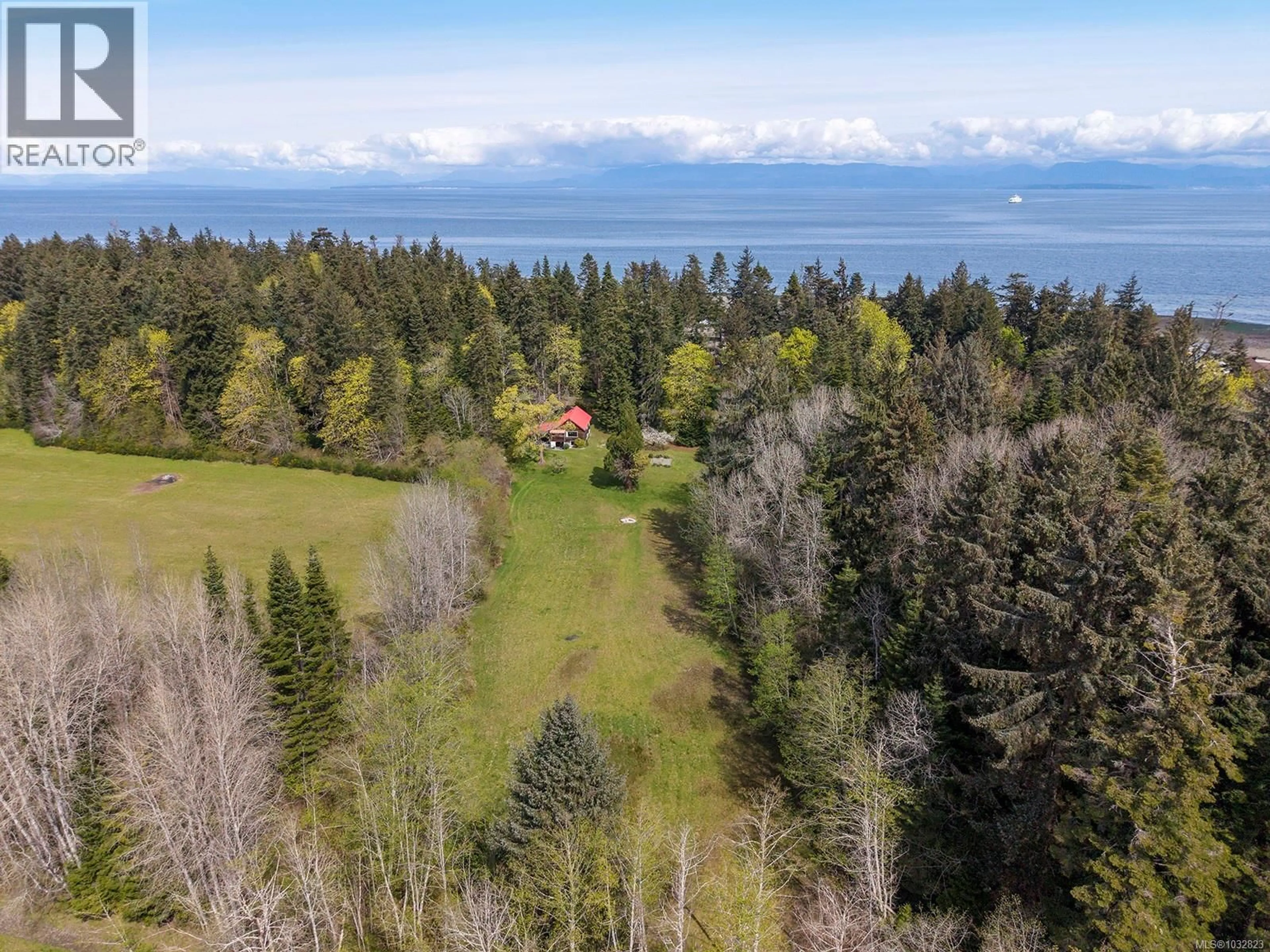 A pic from outside/outdoor area/front of a property/back of a property/a pic from drone, water/lake/river/ocean view for 1821 BUTLER ROAD, Comox British Columbia V9M4B4
