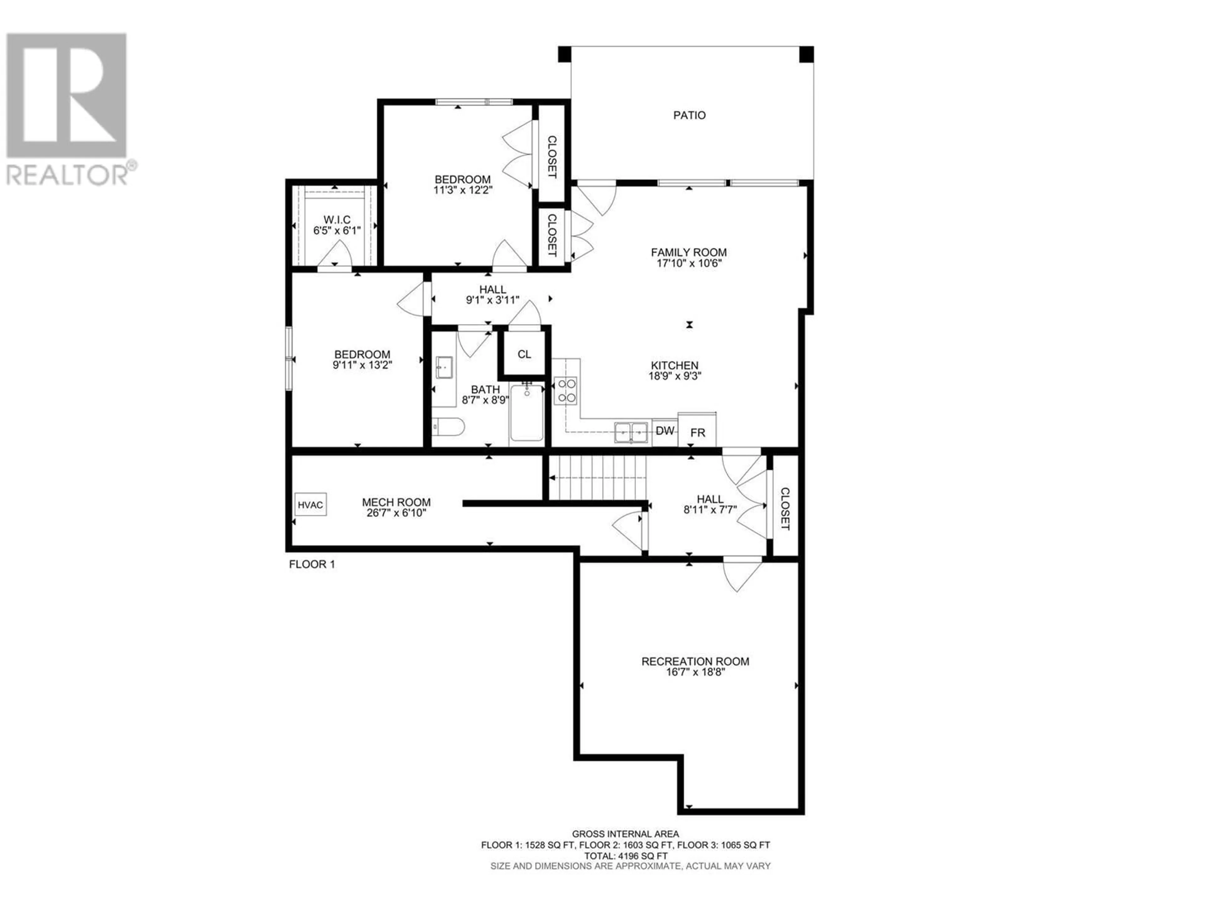 Floor plan for 2193 Kentucky Crescent, Kelowna British Columbia V1P0A2