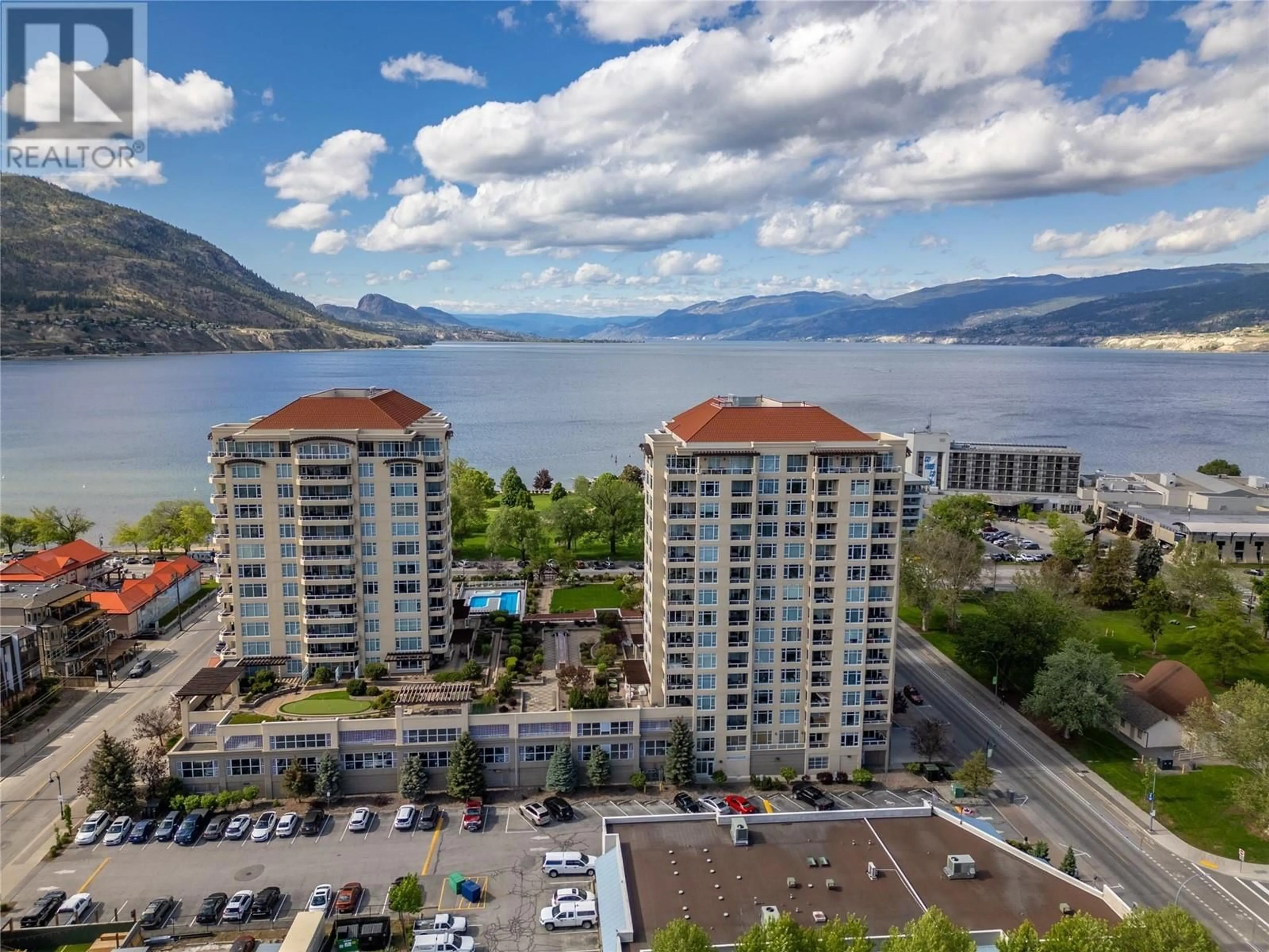 A pic from exterior of the house or condo, lake for 75 Martin Street Unit# 702, Penticton British Columbia V2A9C8