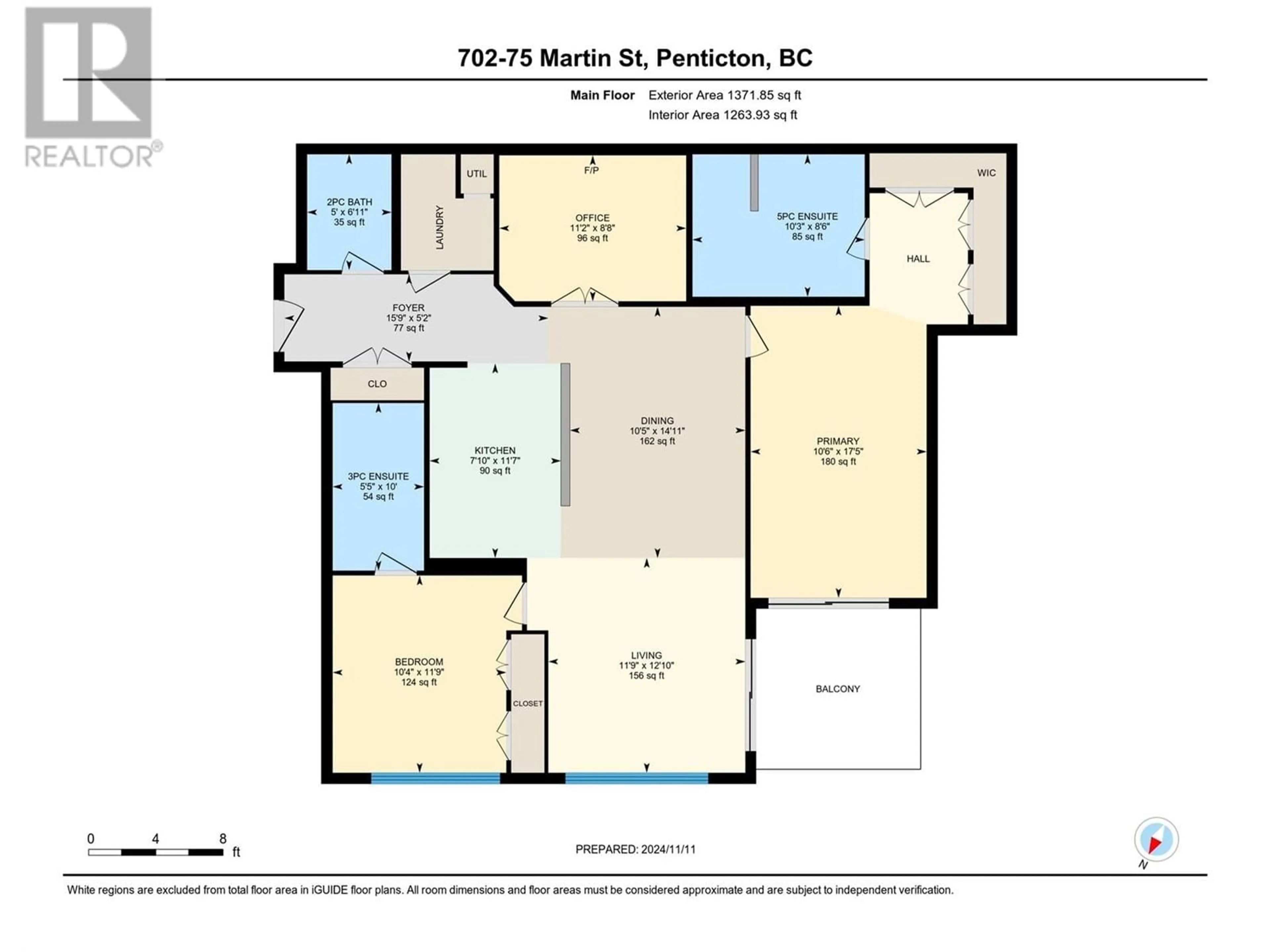 Floor plan for 75 Martin Street Unit# 702, Penticton British Columbia V2A9C8