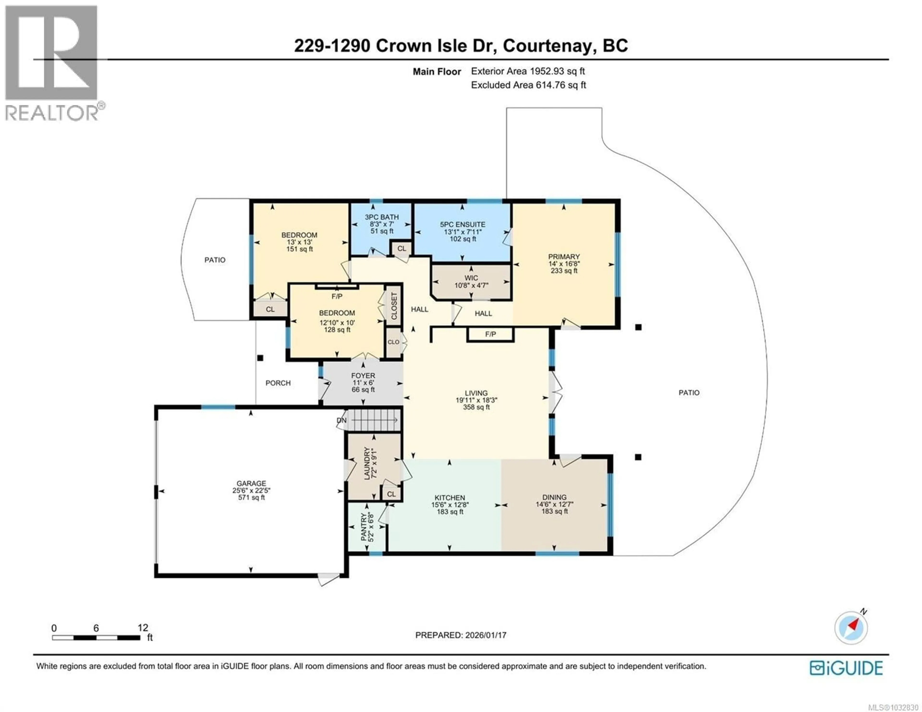Floor plan for 229 - 1290 CROWN ISLE DRIVE, Courtenay British Columbia V9N0B8