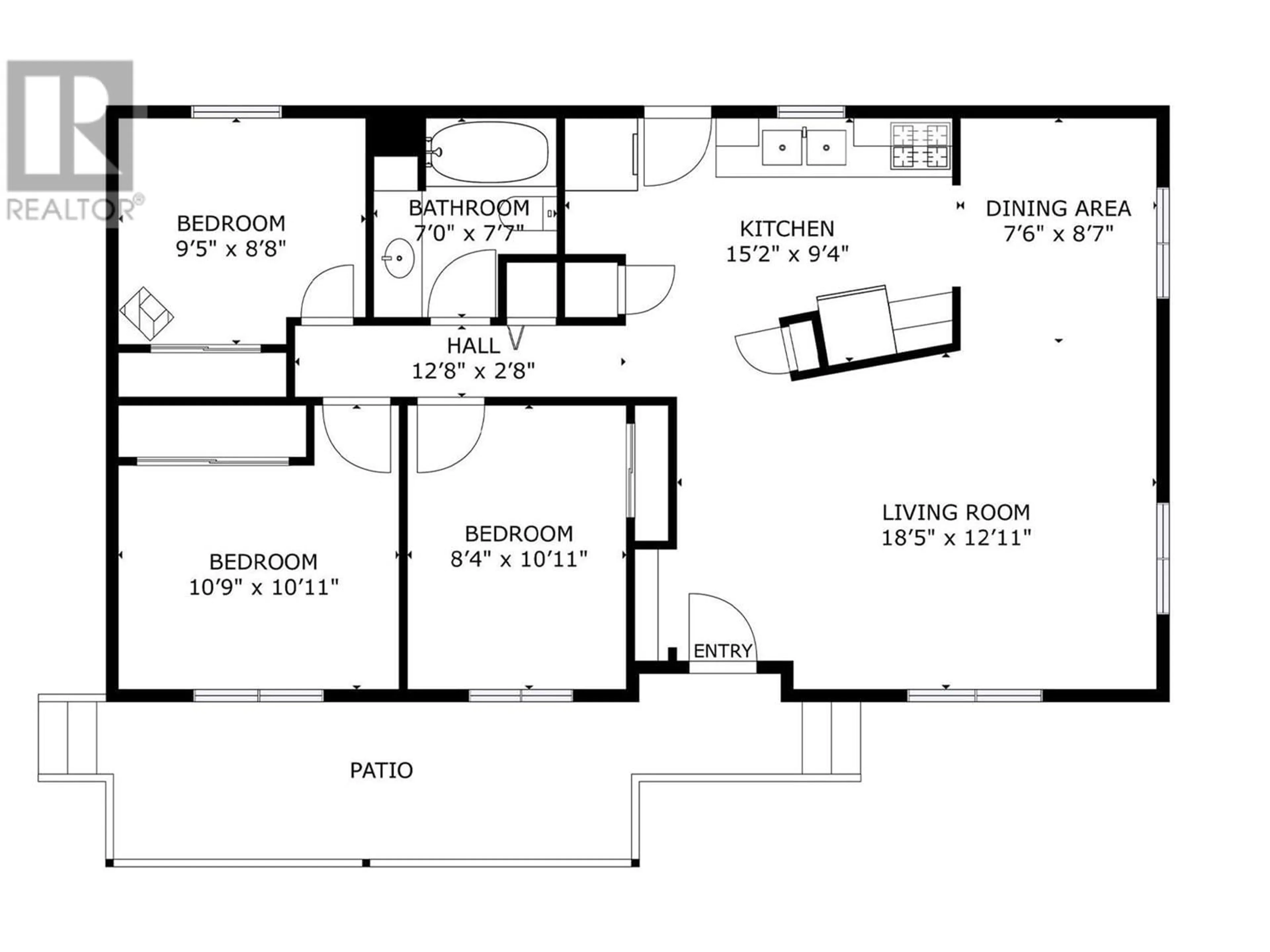 Floor plan for 3535 Casorso Road Unit# 35, Kelowna British Columbia V1W3E1