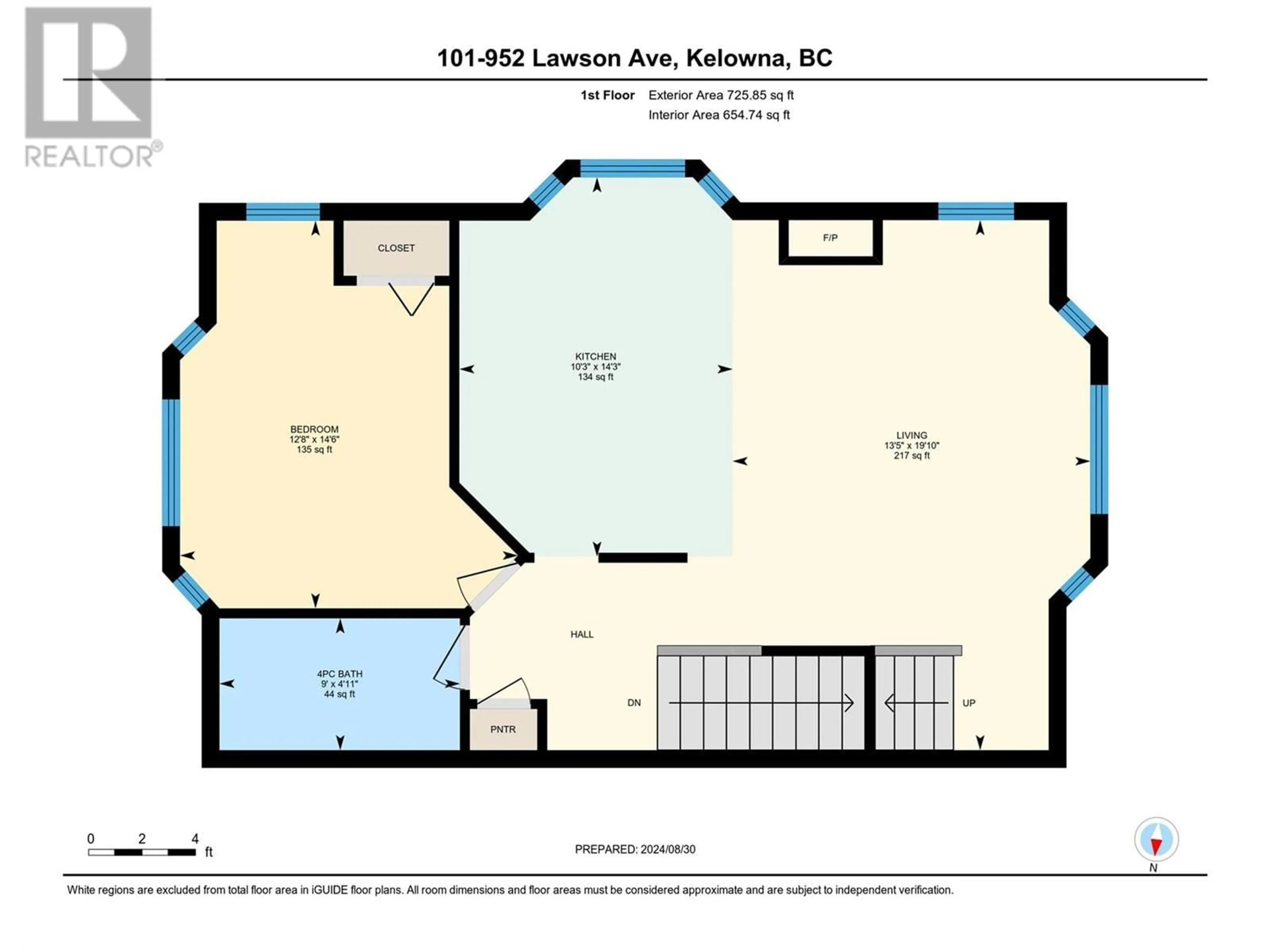 Floor plan for 952 Lawson Avenue Unit# 101, Kelowna British Columbia V1Y6T1