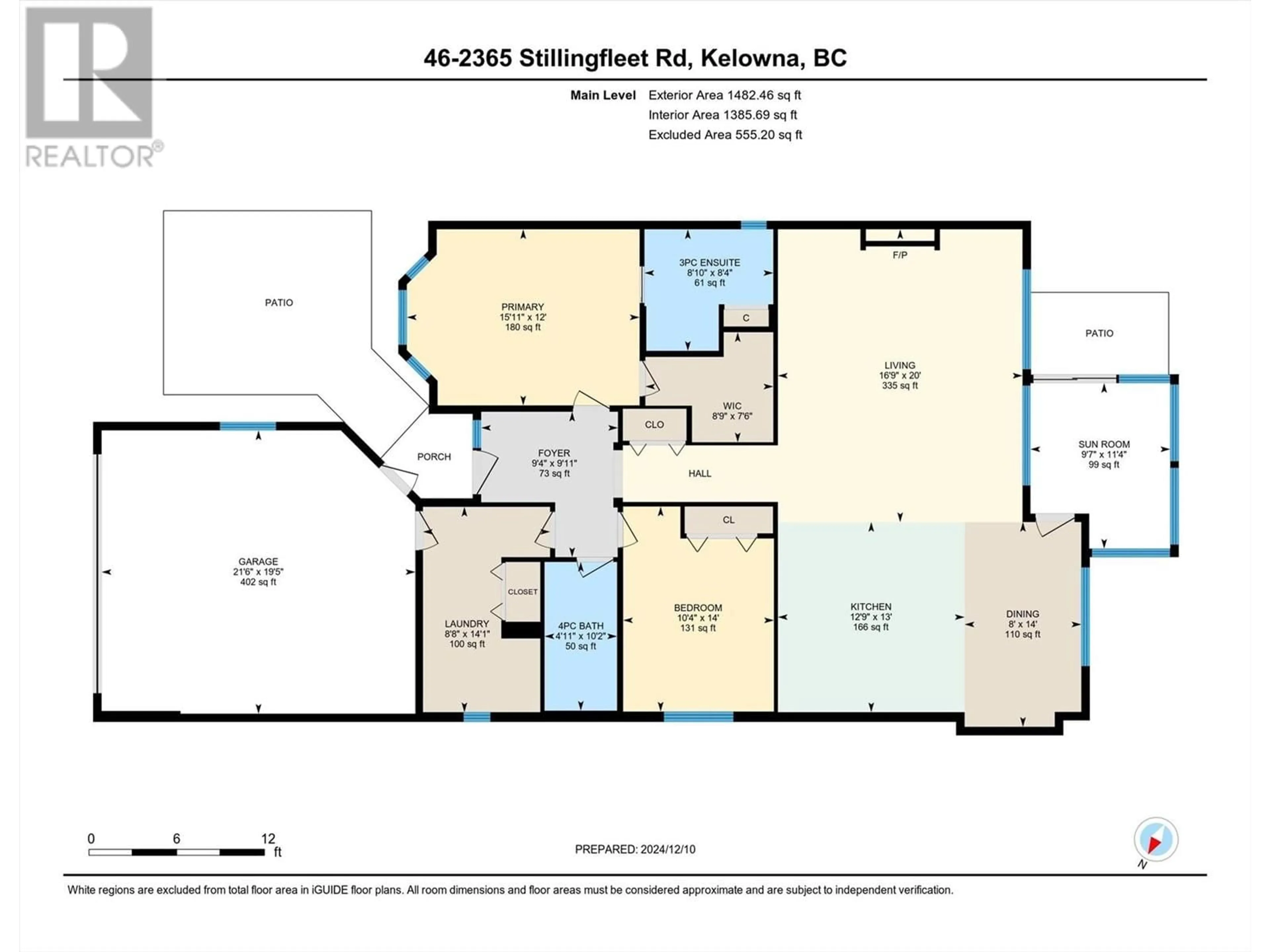 Floor plan for 2365 STILLINGFLEET Road Unit# 46, Kelowna British Columbia V1X4X5