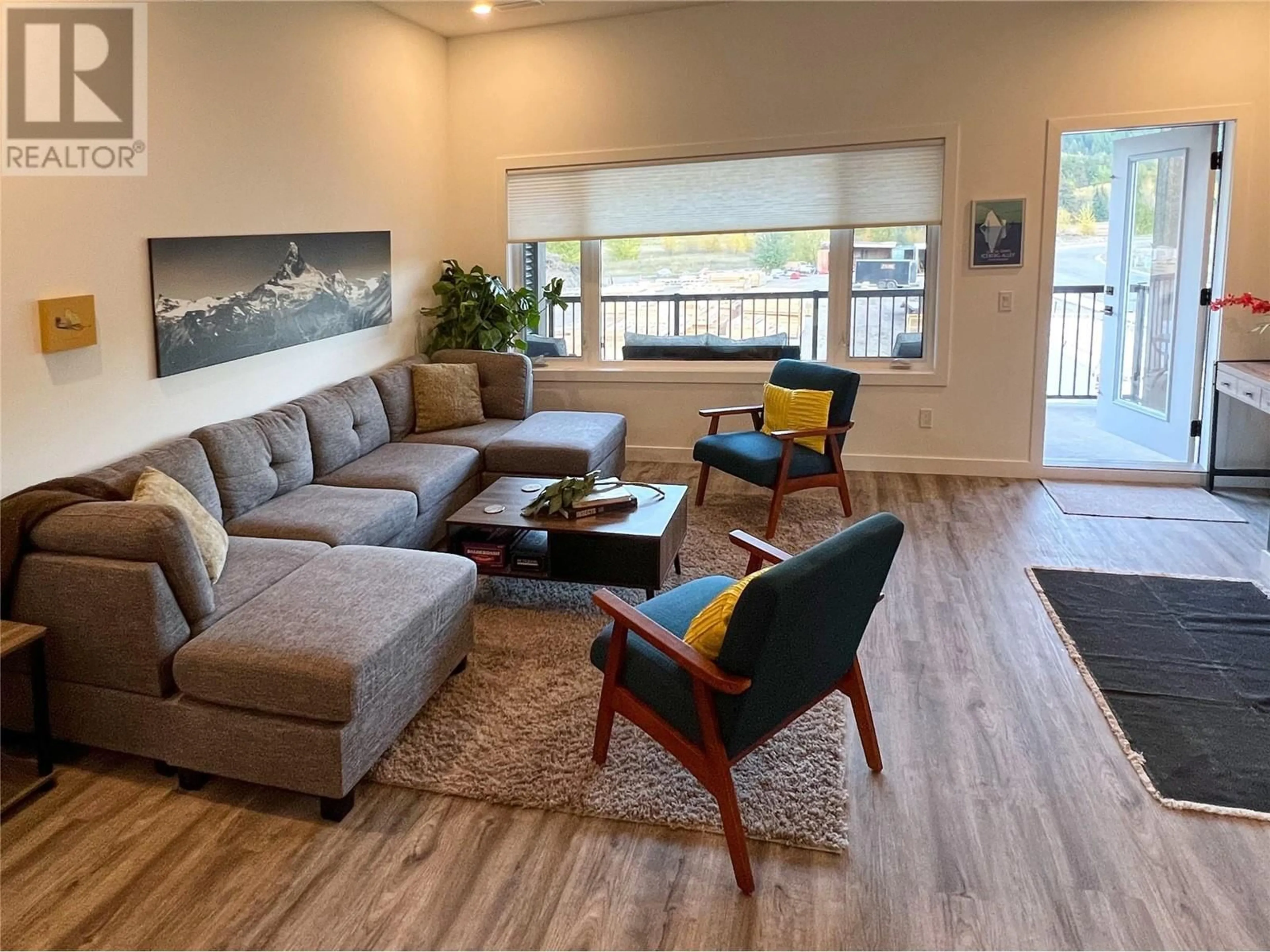 Living room, wood floors for 700 RIVERSIDE Way Unit# 201, Fernie British Columbia V0B1M7