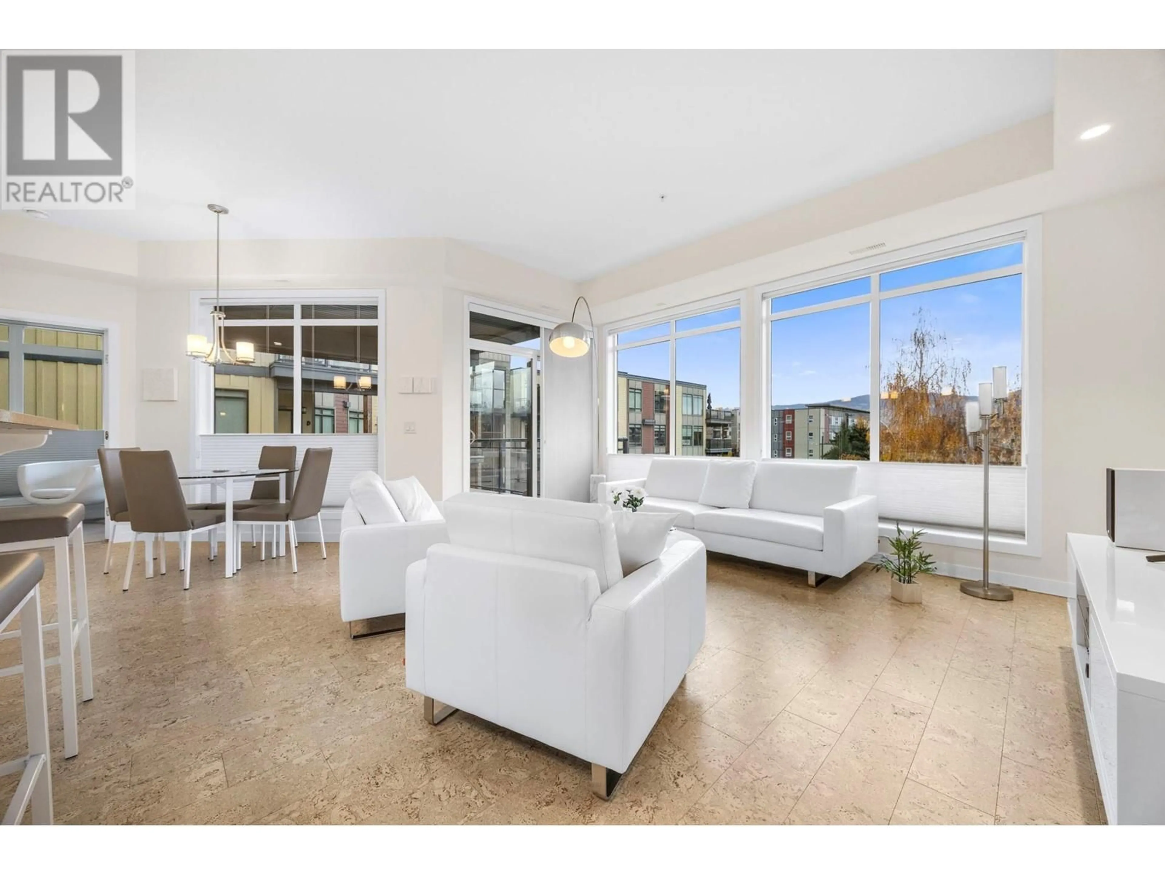 Living room, wood floors for 1933 Ambrosi Road Unit# 308, Kelowna British Columbia V1Y4S1