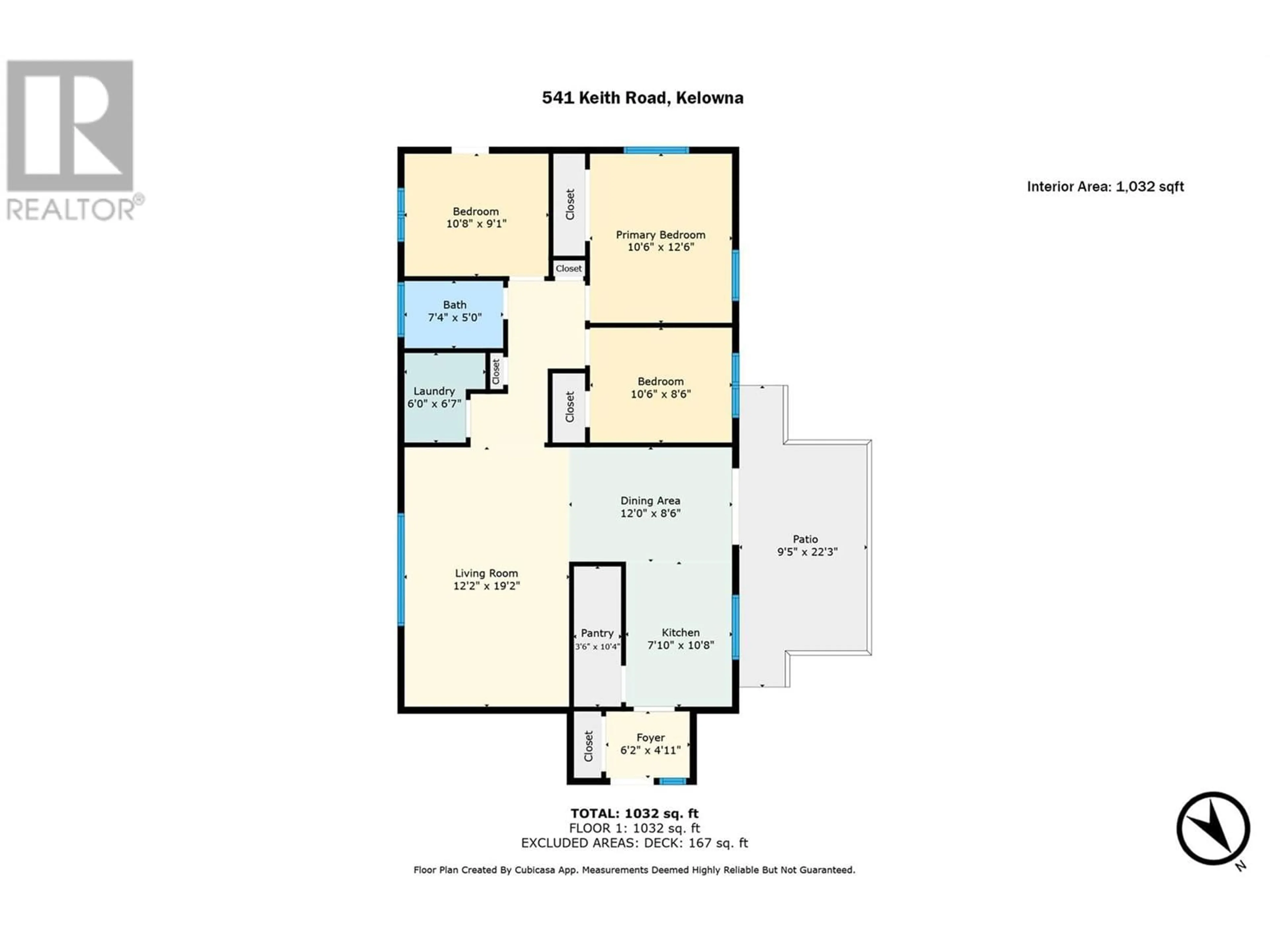 Floor plan for 541 Keith Road, Kelowna British Columbia V1W1K2