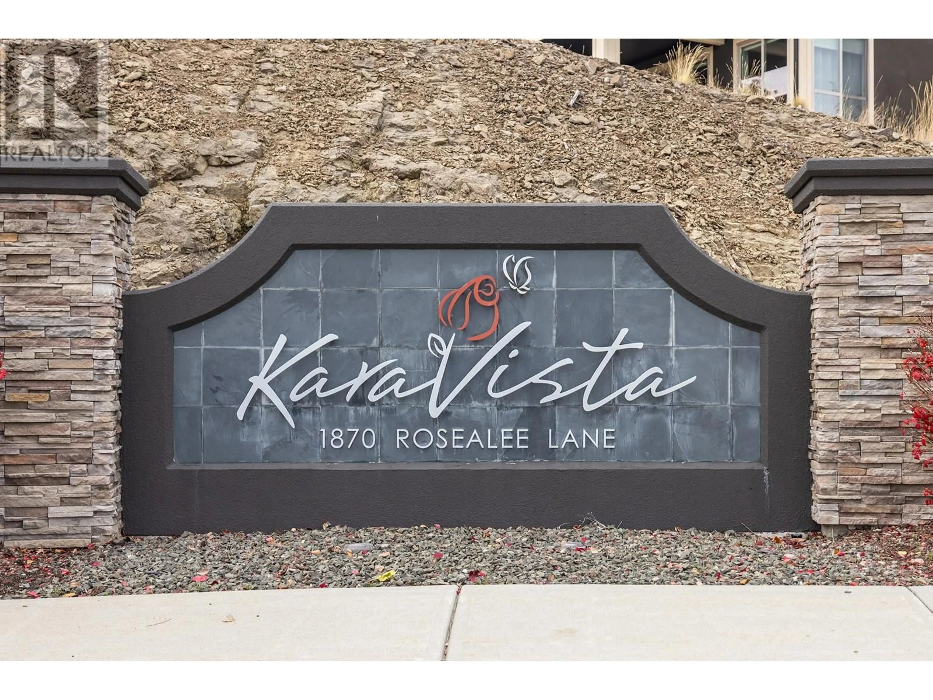 A pic from exterior of the house or condo, the street view for 1870 Rosealee Lane Unit# 42, West Kelowna British Columbia V1Z4E5