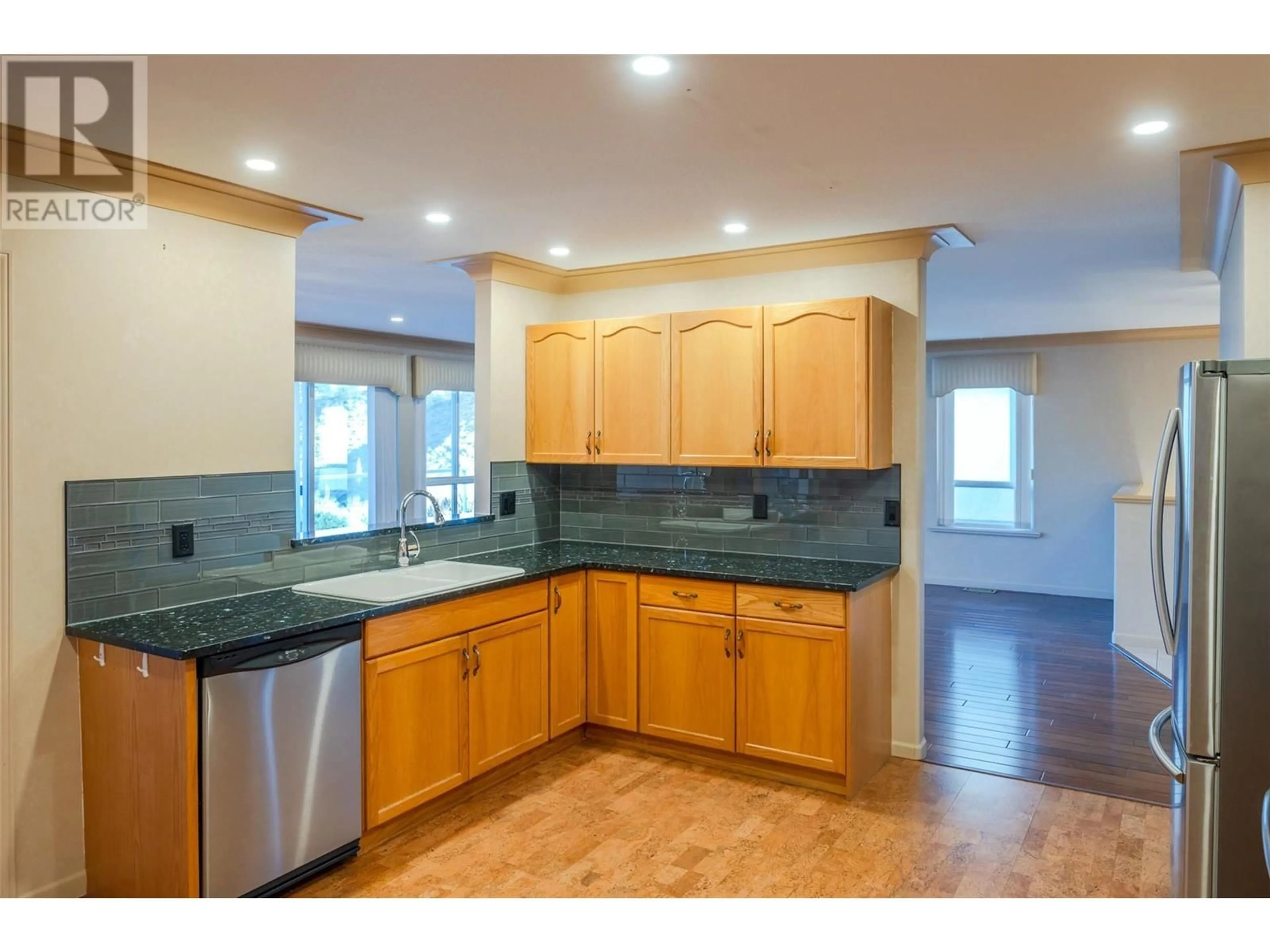 Kitchen, wood floors for 3948 Finnerty Road Unit# 114, Penticton British Columbia V2A8P8