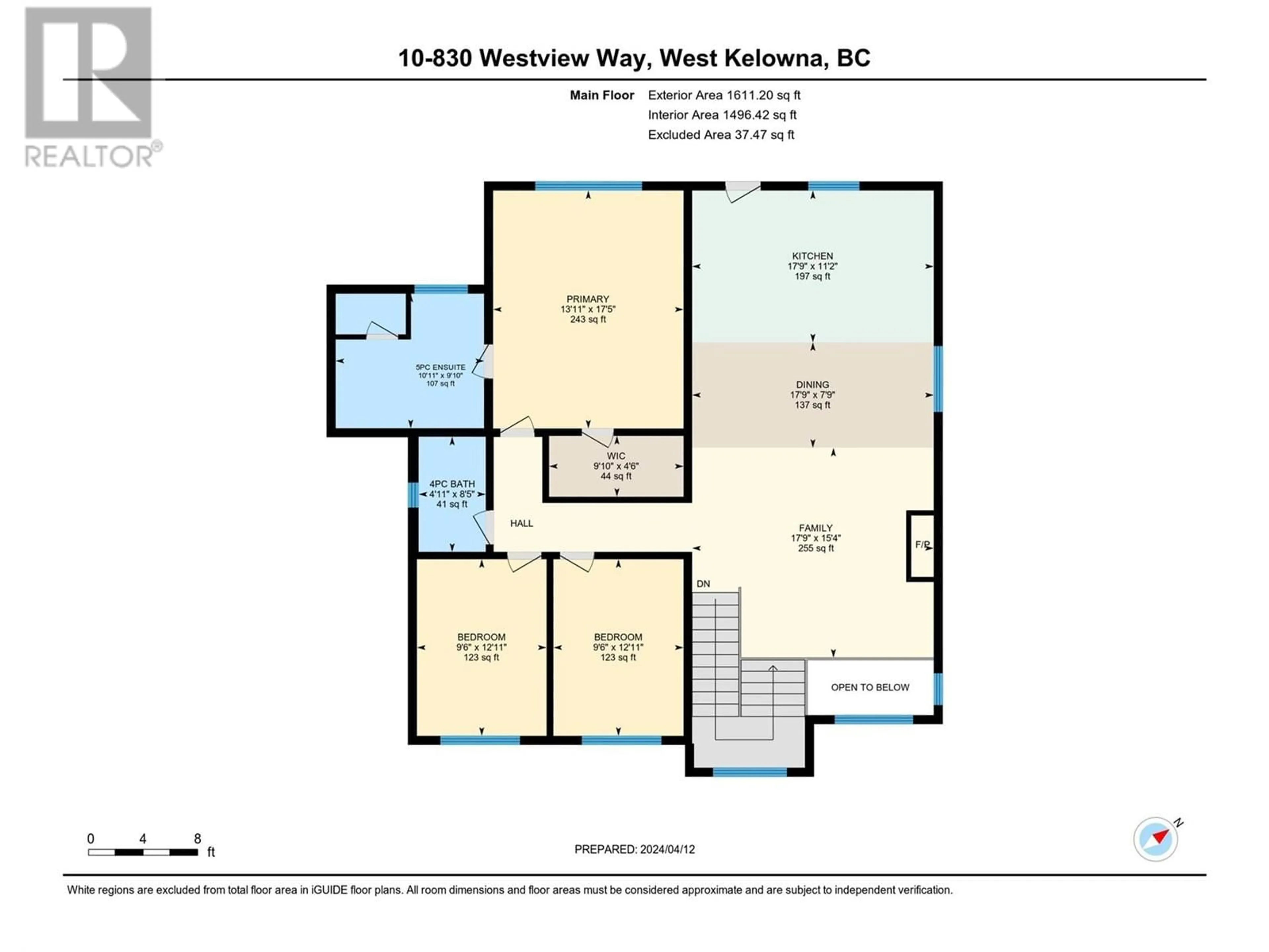 Floor plan for 830 Westview Way Unit# 10 Lot# 10, West Kelowna British Columbia V1Z0A5