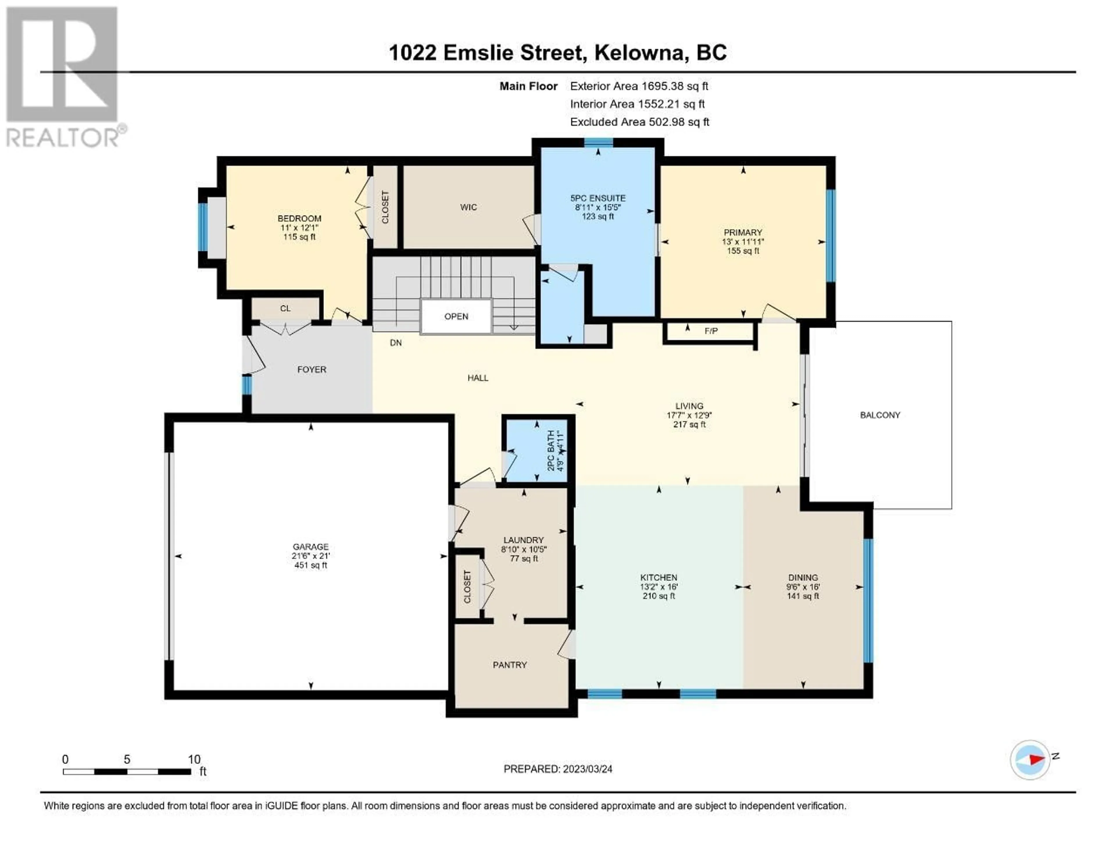 Floor plan for 1018 Emslie Street, Kelowna British Columbia V1W5J1