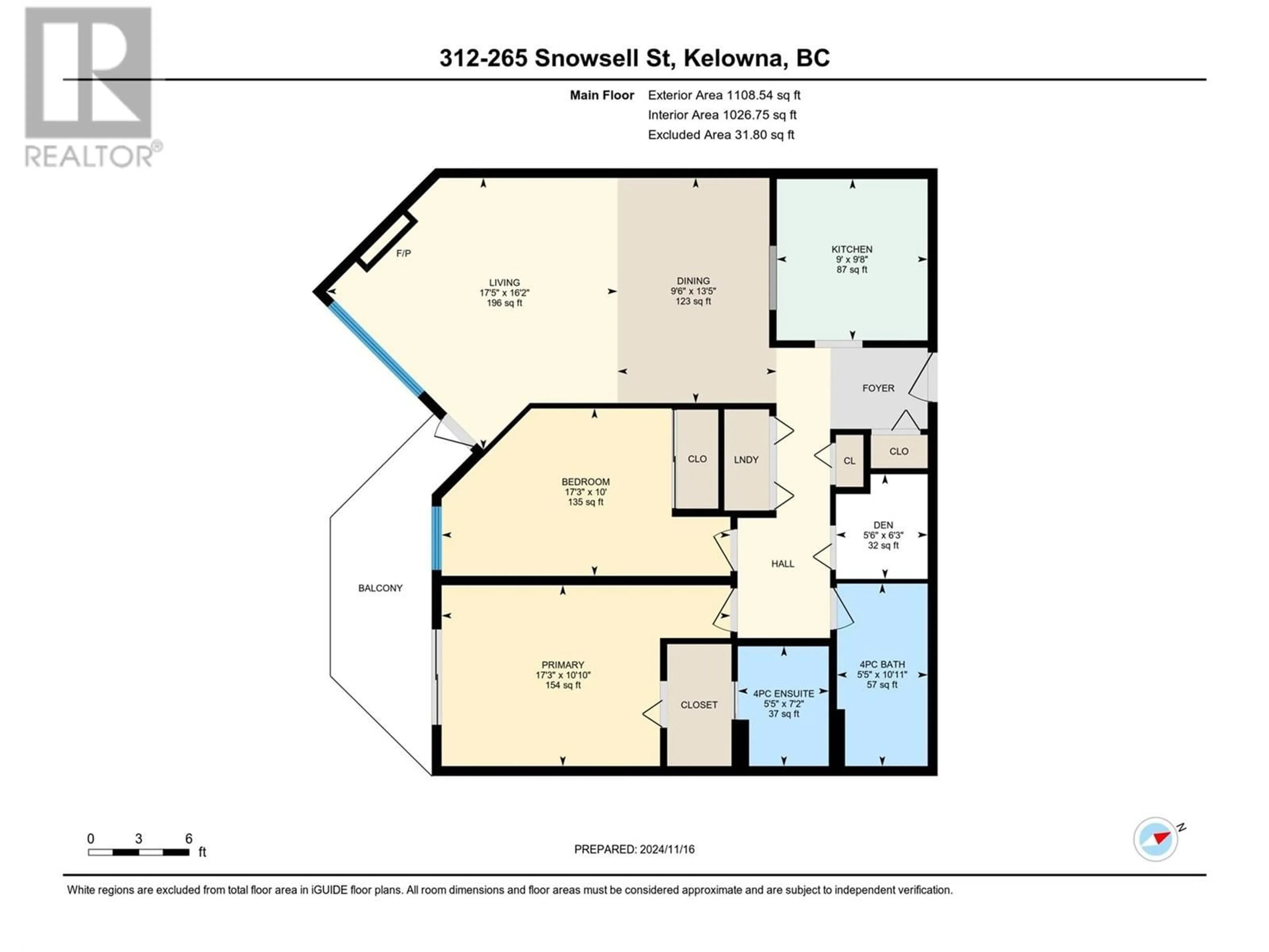 Floor plan for 265 Snowsell Street Unit# 312 Lot# 35, Kelowna British Columbia V1V1V6