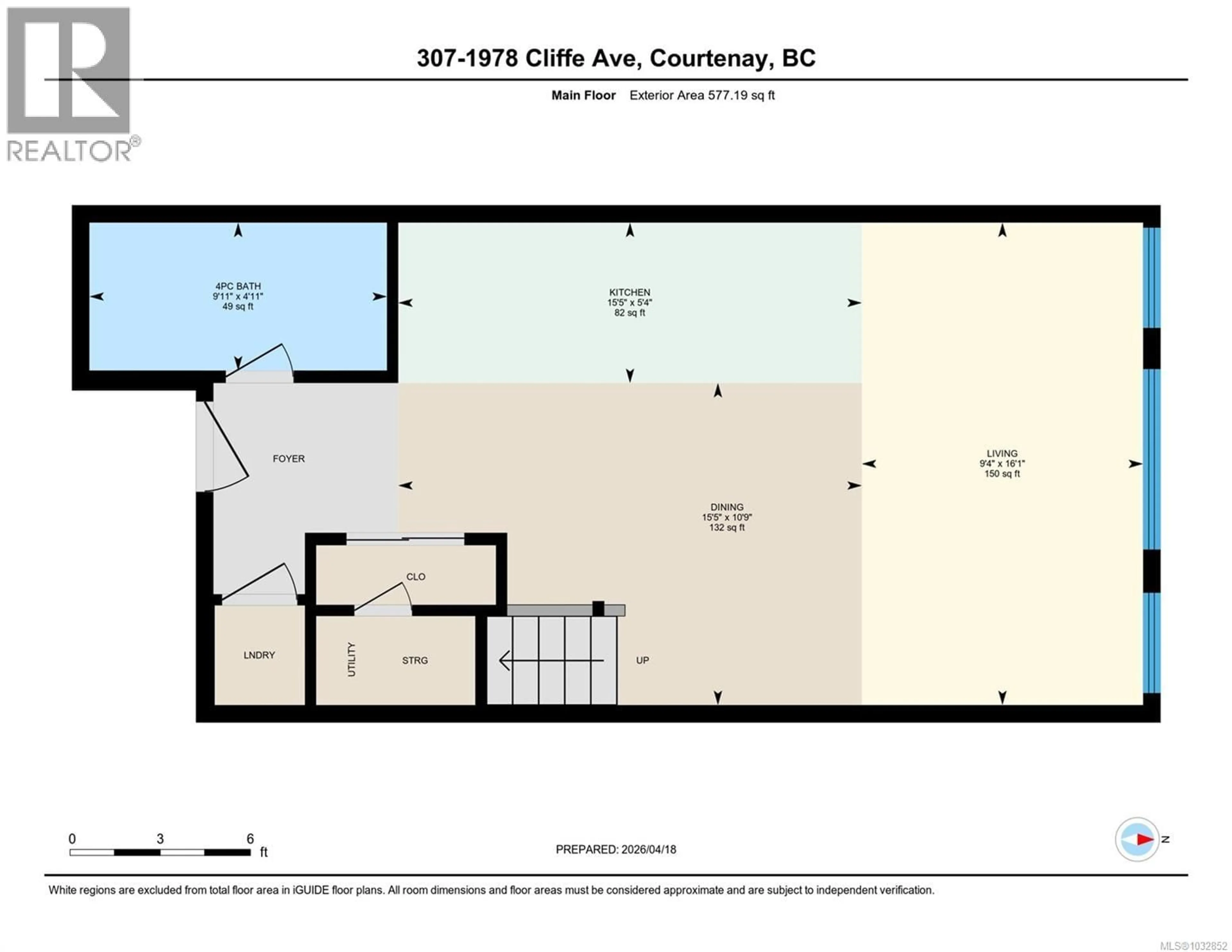 Floor plan for 307 - 1978 CLIFFE AVENUE, Courtenay British Columbia V9N2N1