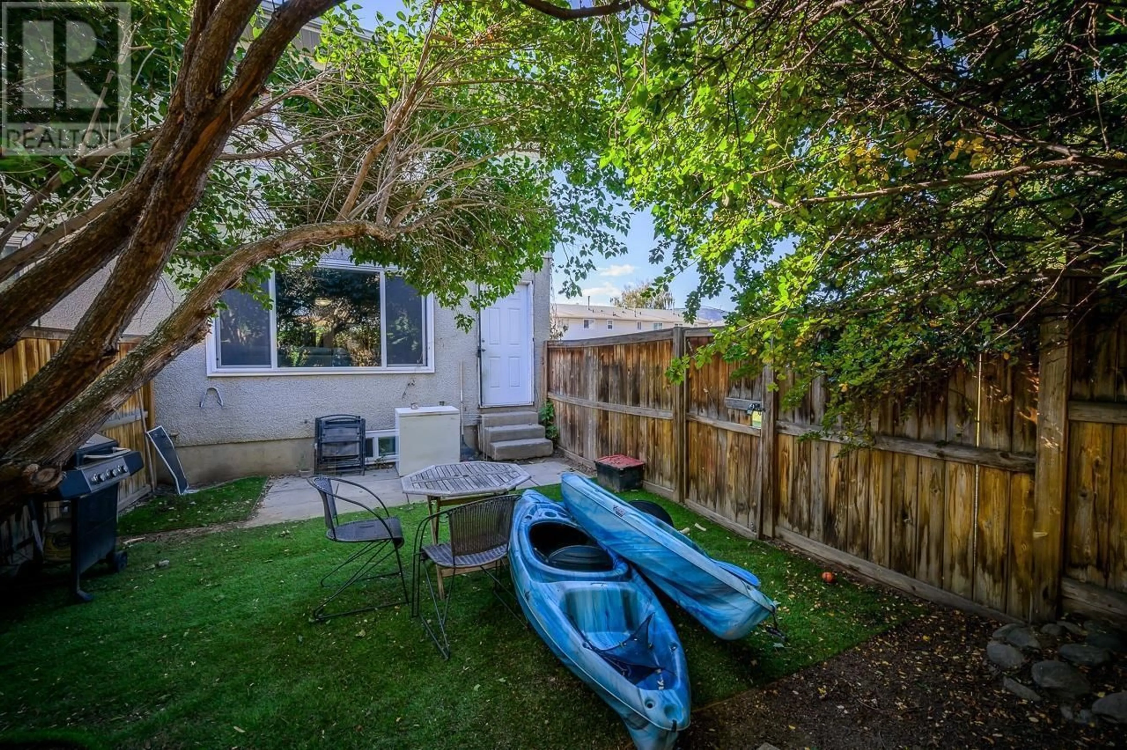 Patio, the fenced backyard for 800 SOUTHILL Street Unit# 22, Kamloops British Columbia V2B5L8