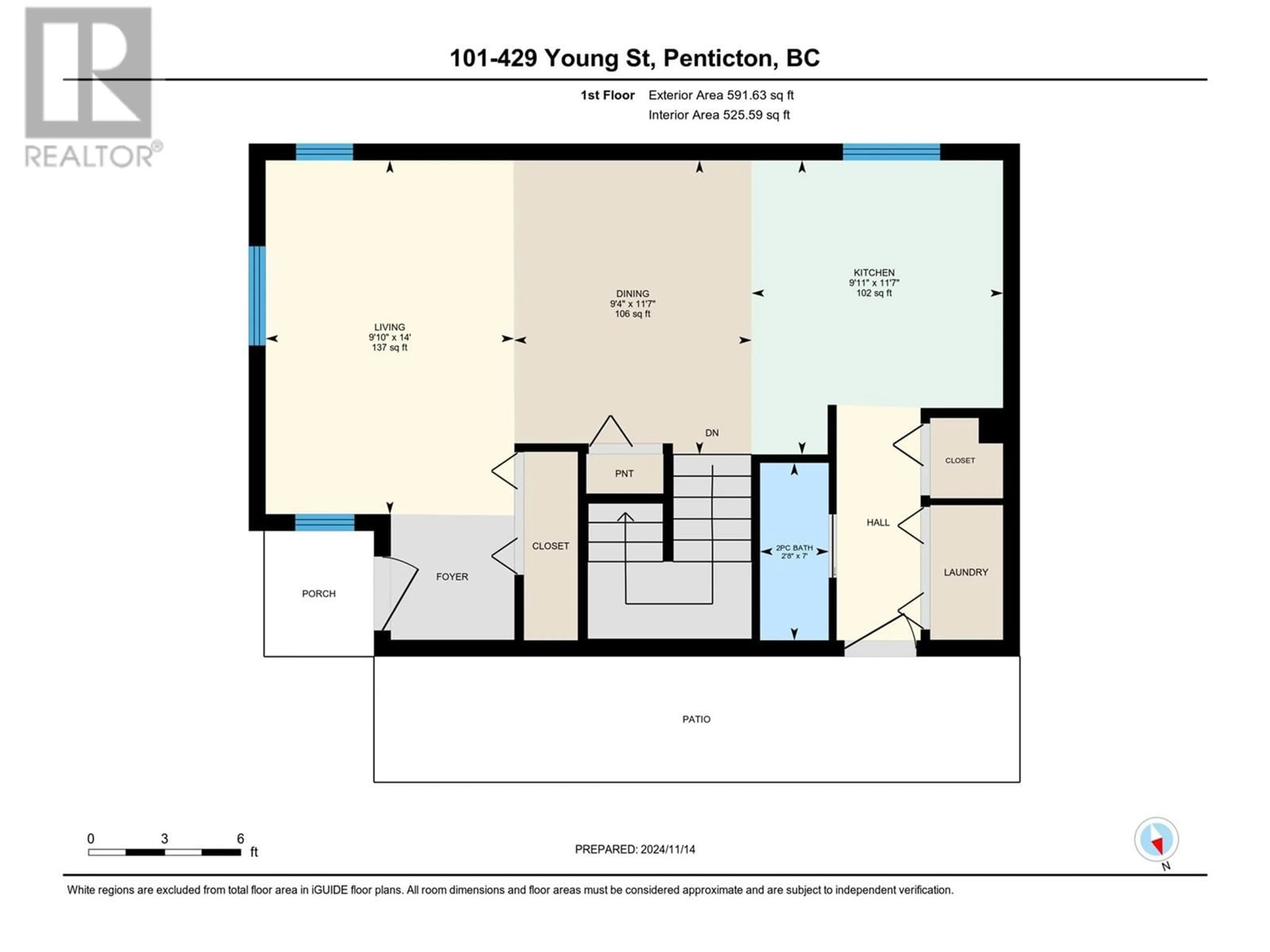 Floor plan for 429 Young Street Unit# 101, Penticton British Columbia V2A5S9