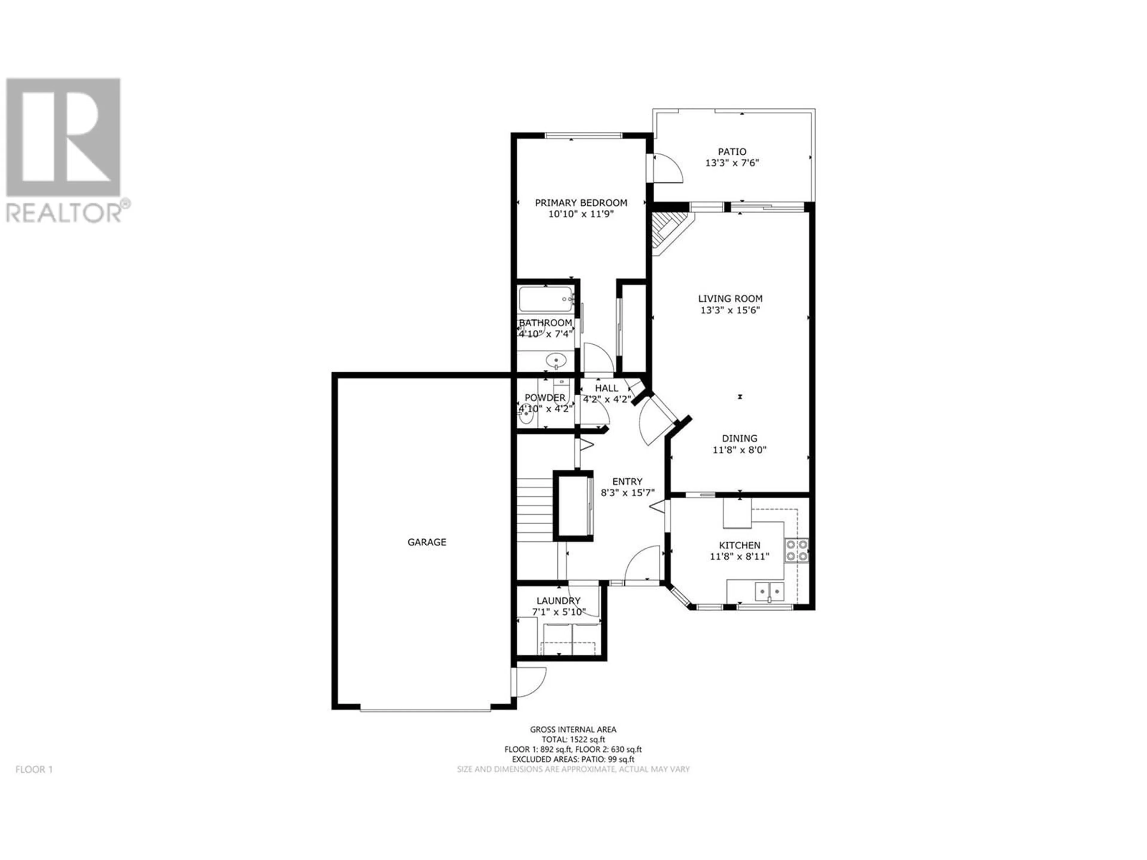 Floor plan for 350 Davie Road Unit# 9, Kelowna British Columbia V1X7G4