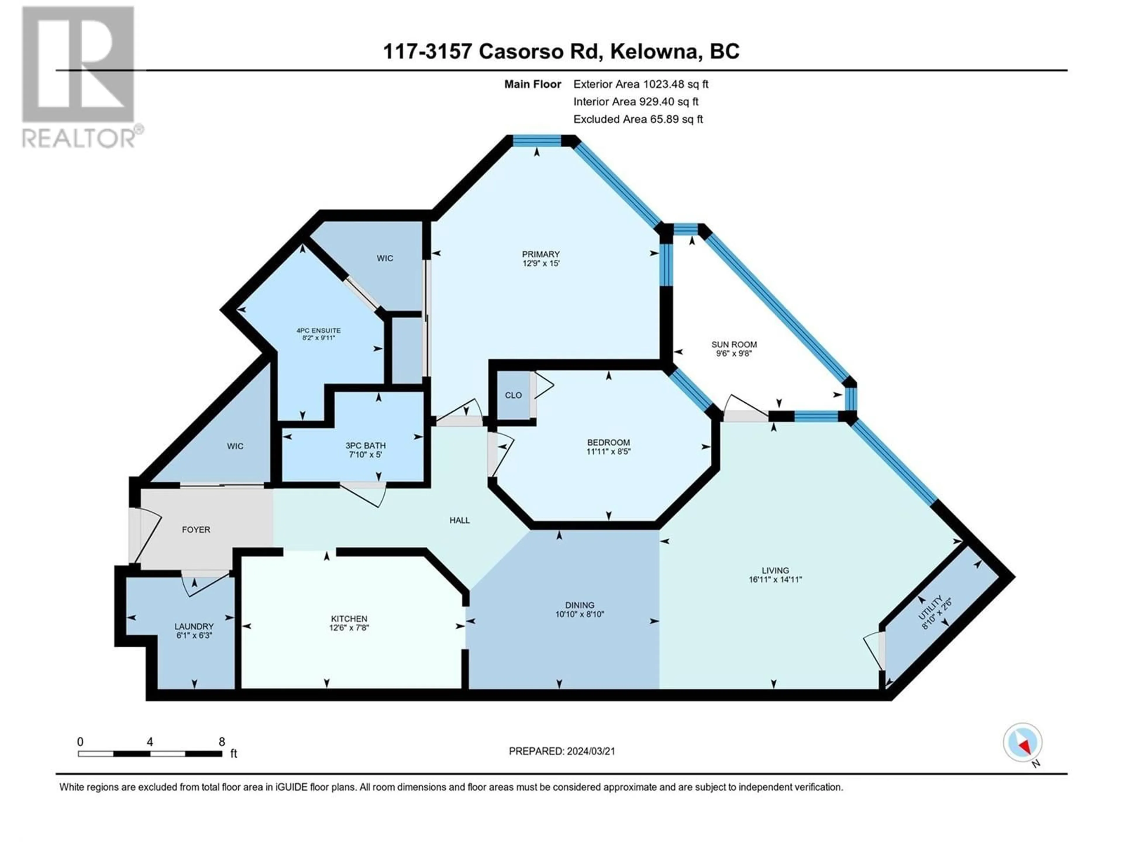 Floor plan for 3157 Casorso Road Unit# 117, Kelowna British Columbia V1W3J4