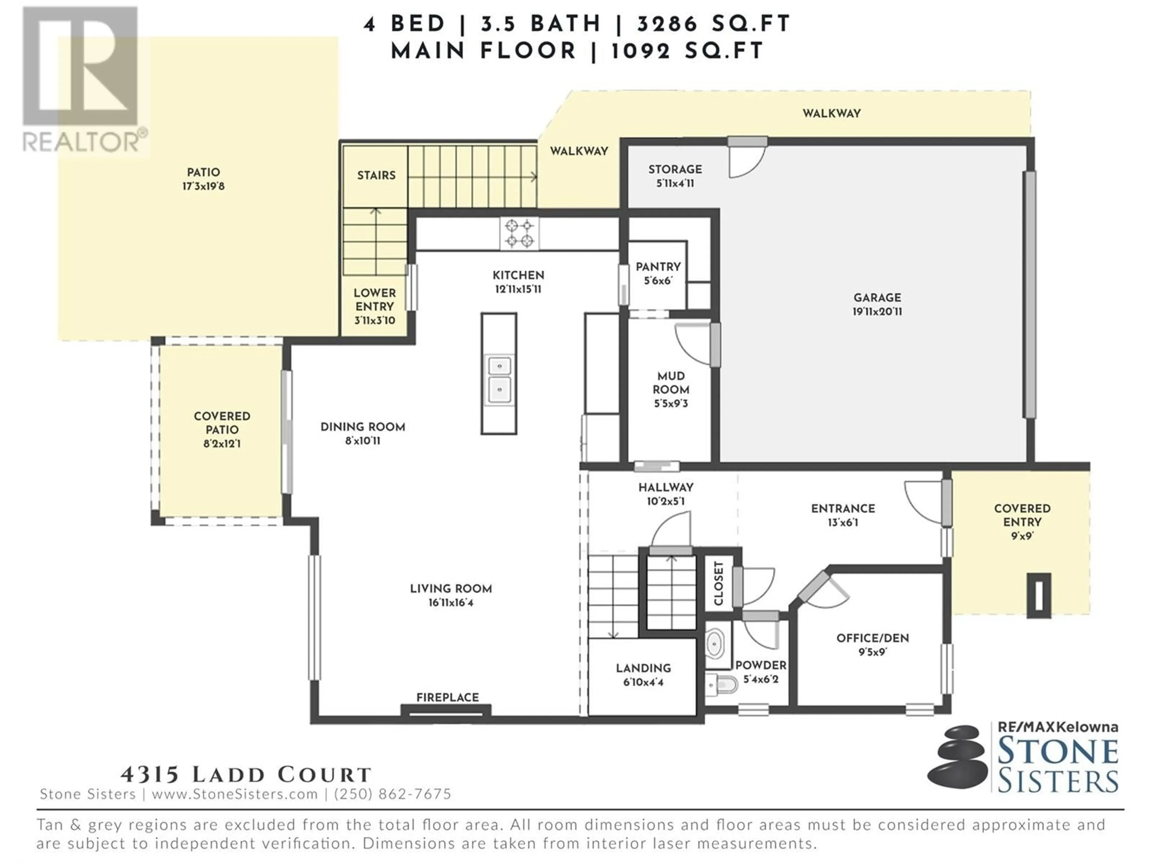 Floor plan for 4315 Ladd Court, Kelowna British Columbia V1W0B6