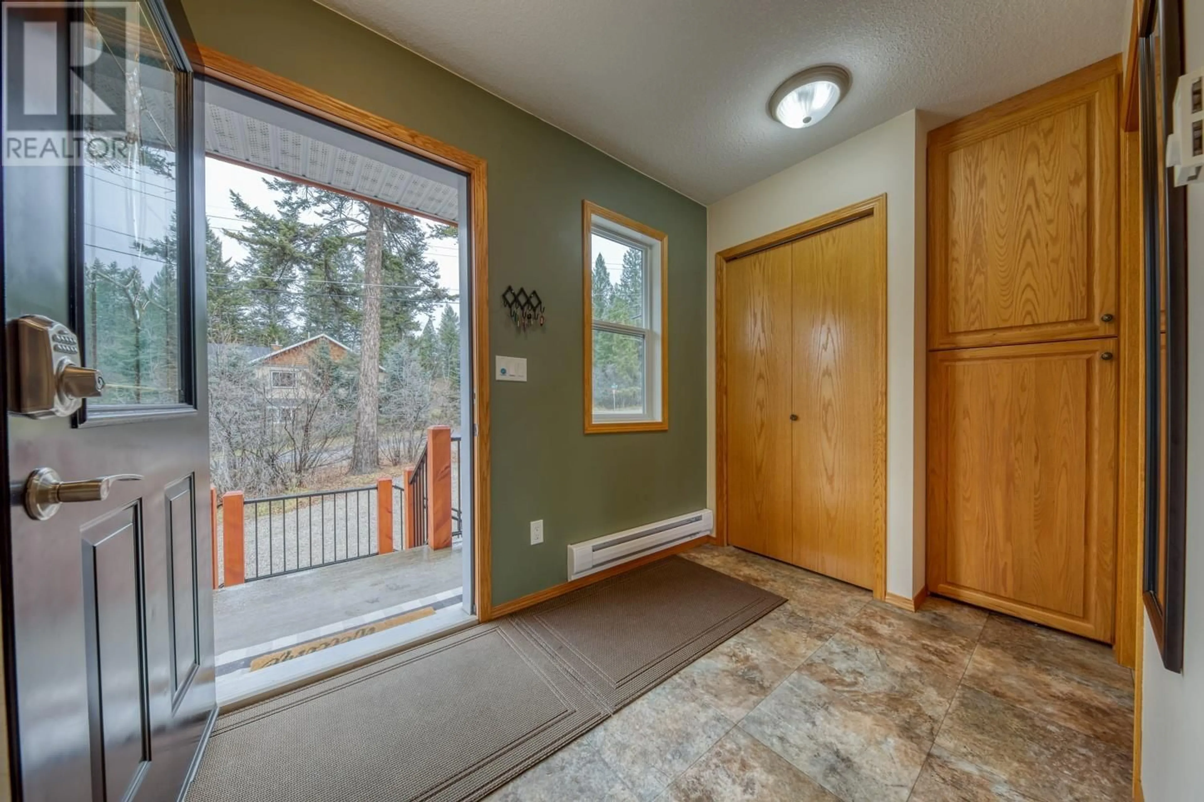 Indoor entryway, wood floors for 4880 James Street, Fairmont Hot Springs British Columbia V0A1L1