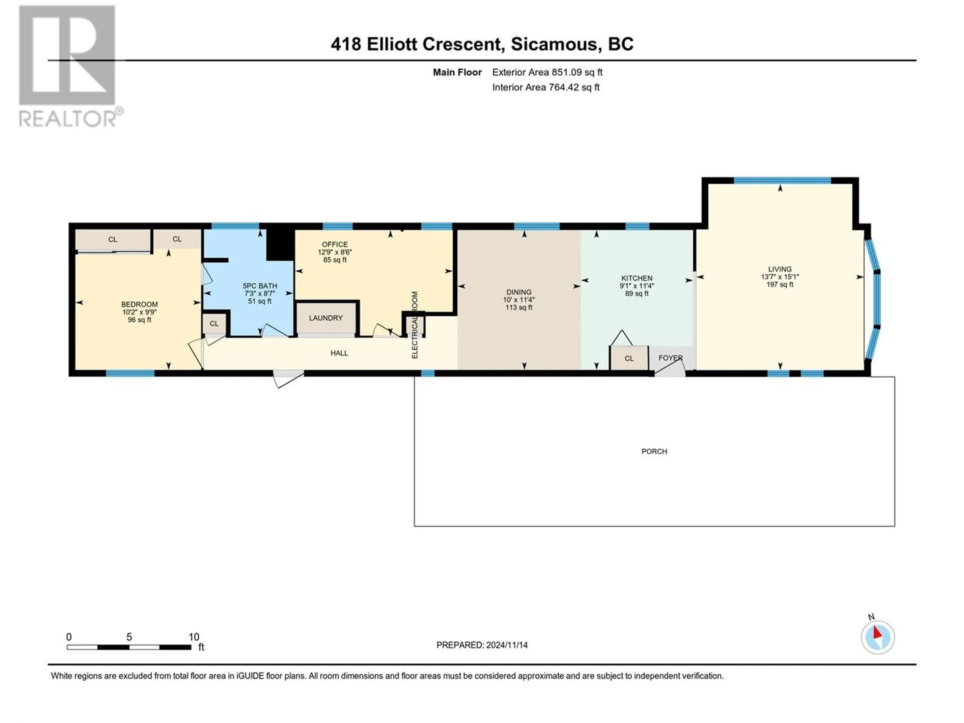 Floor plan for 418 Elliot Crescent, Sicamous British Columbia V0E2V0