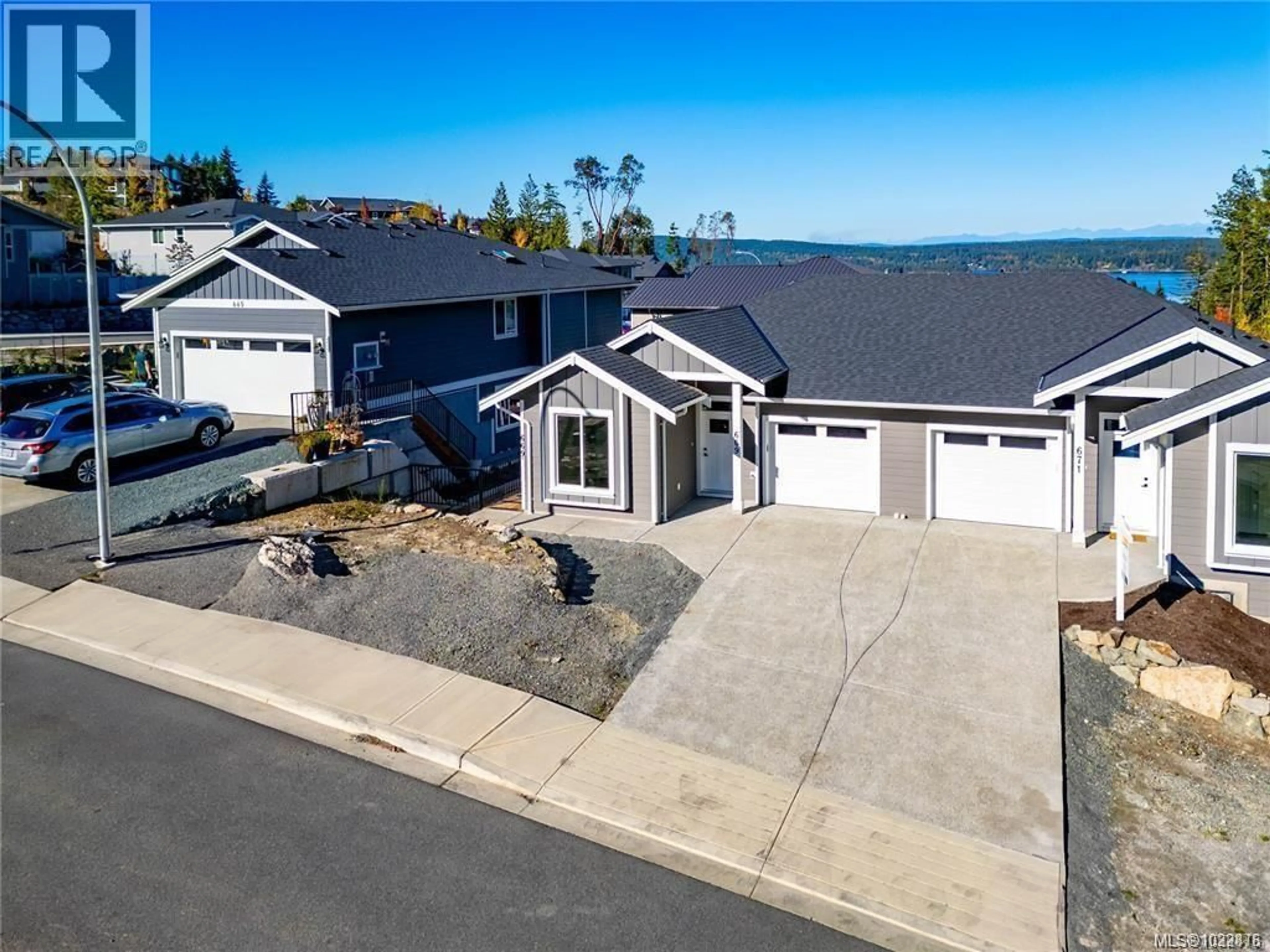 A pic from outside/outdoor area/front of a property/back of a property/a pic from drone, water/lake/river/ocean view for 669 SANDERSON ROAD, Ladysmith British Columbia V9G0A7
