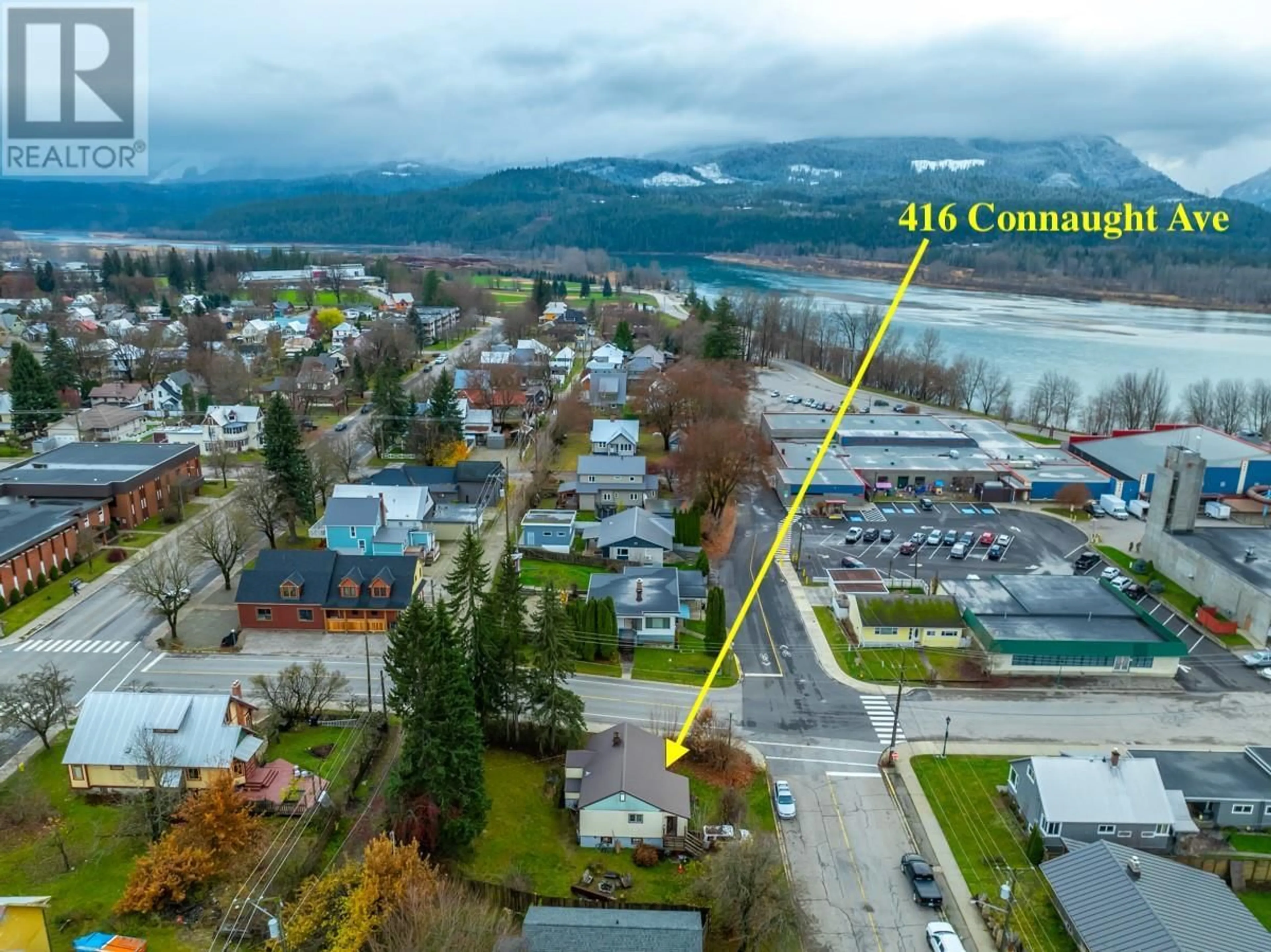 A pic from exterior of the house or condo, the street view for 416 Connaught Avenue, Revelstoke British Columbia V0E2S0