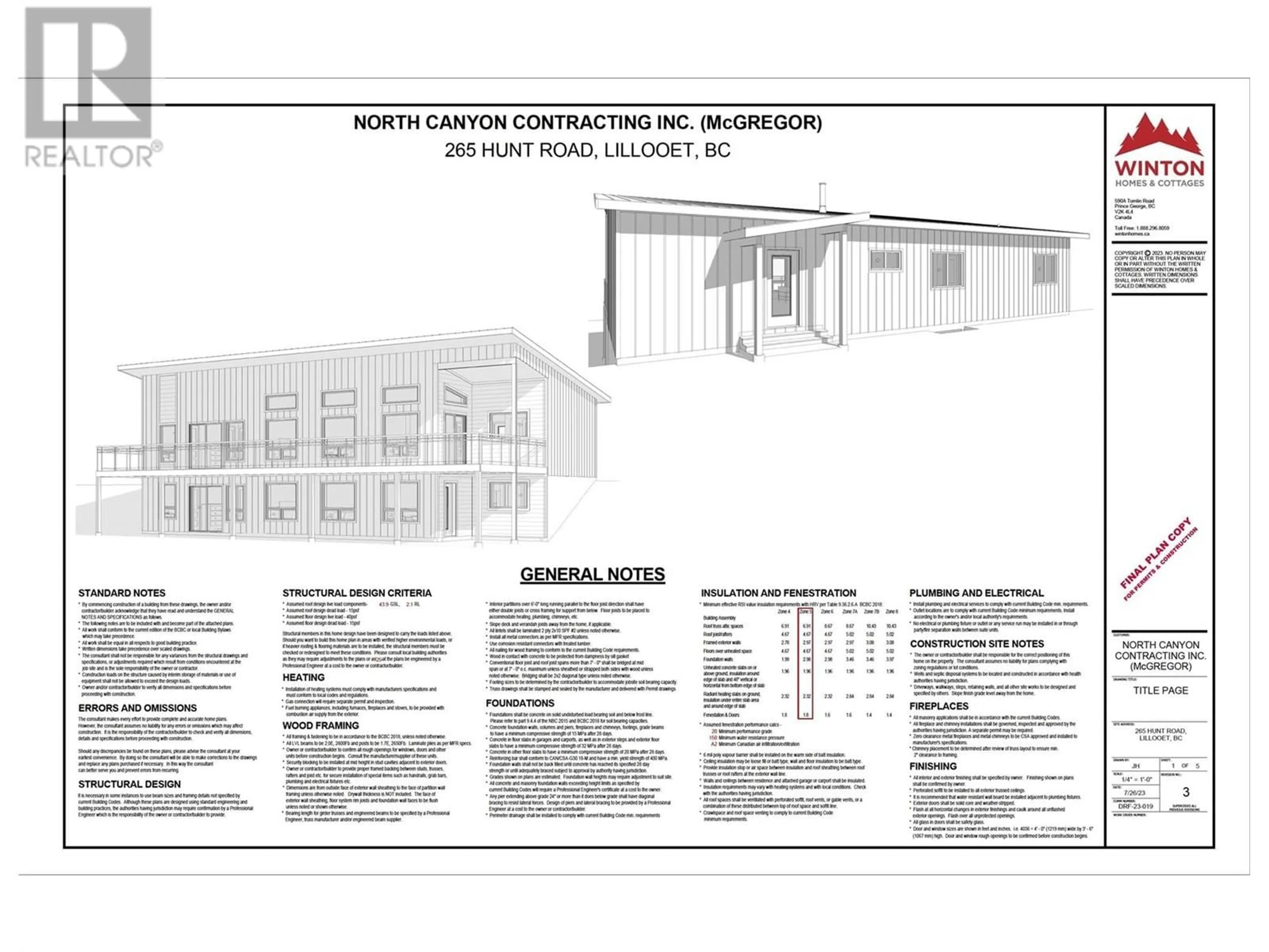 Floor plan for 265 hunt Road, Lillooet British Columbia V0K1V0