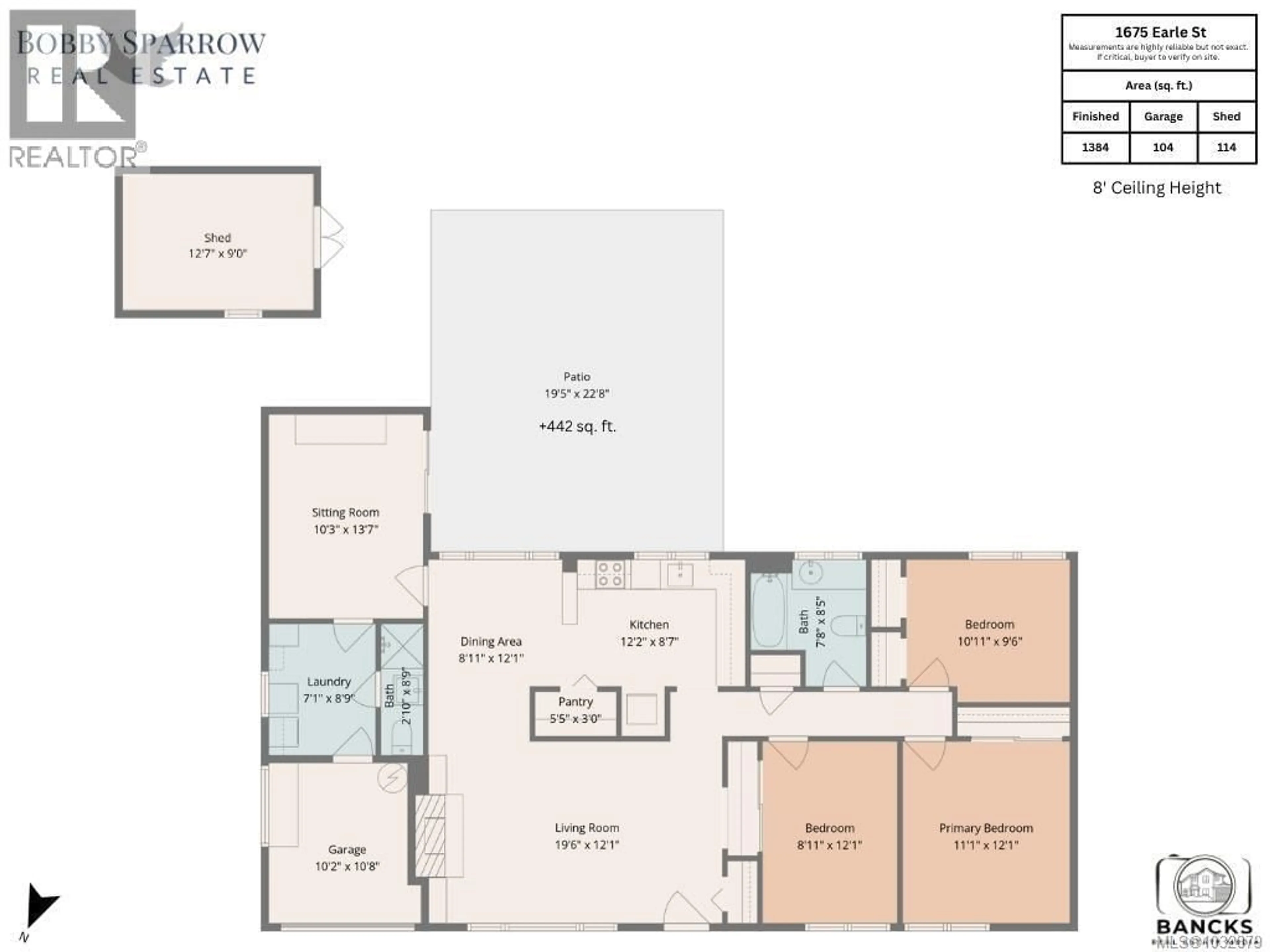 Floor plan for 1675 EARLE STREET, Victoria British Columbia V8S1N4