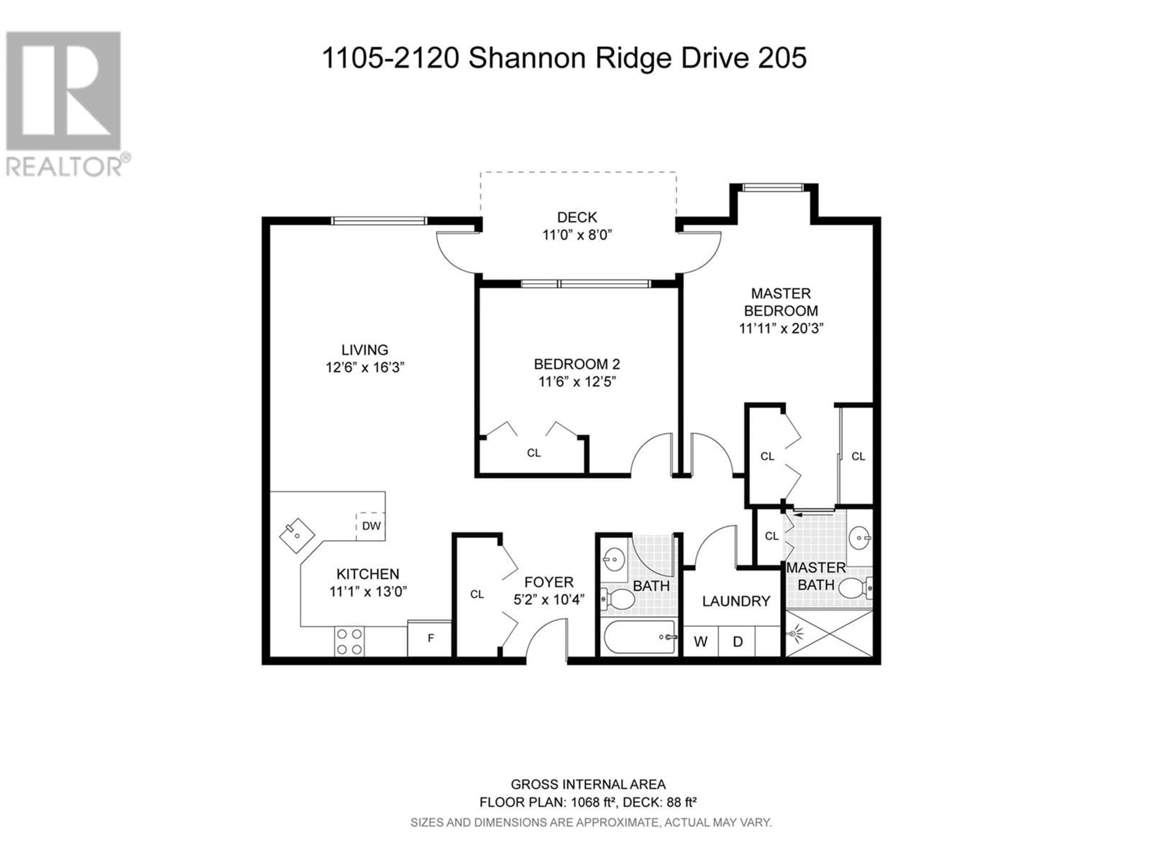 Floor plan for 2120 Shannon Ridge Drive Unit# 205, West Kelowna British Columbia V4T2Z3