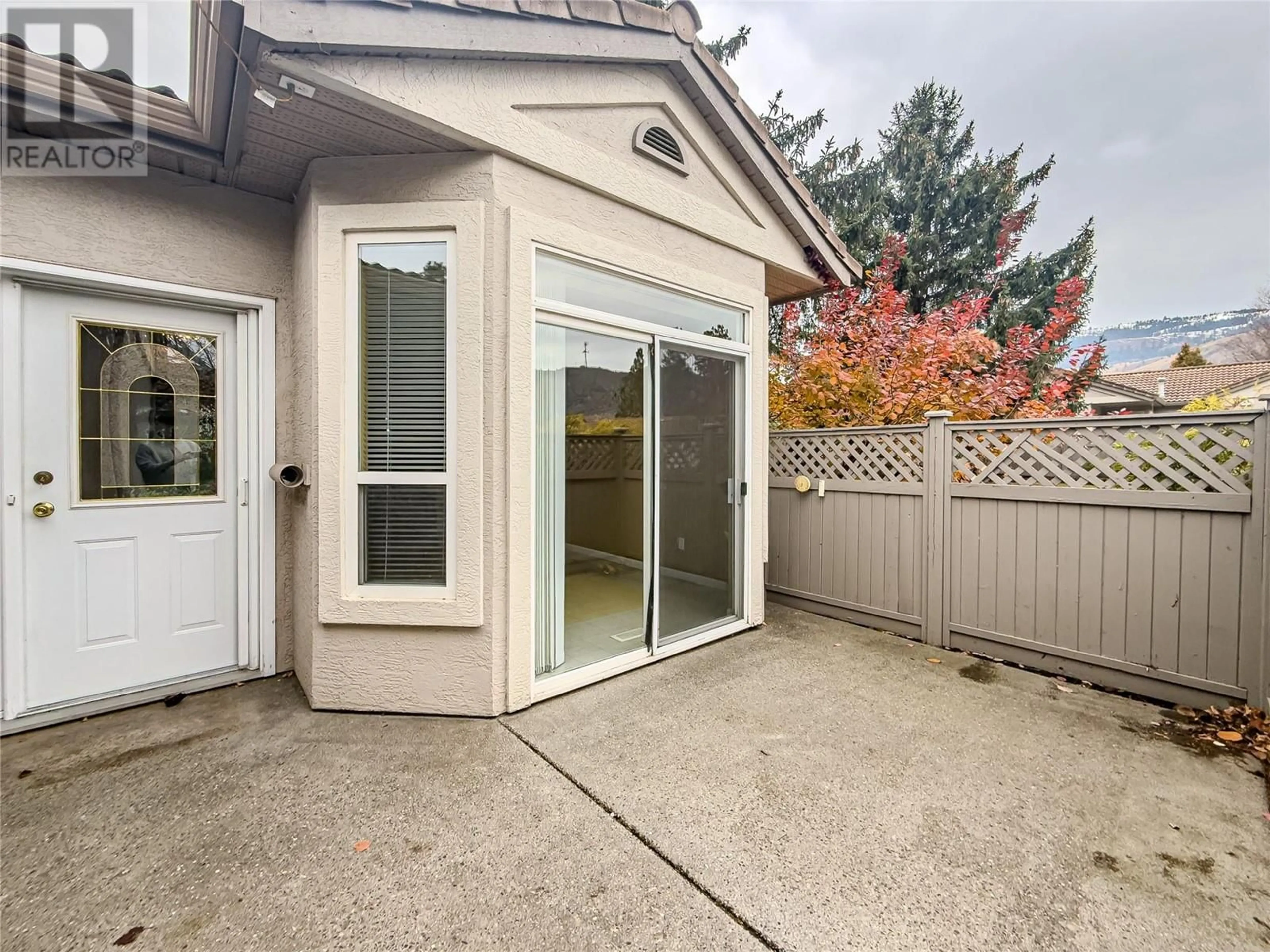 Patio, the fenced backyard for 650 Harrington Road Unit# 102, Kamloops British Columbia V2B6T7