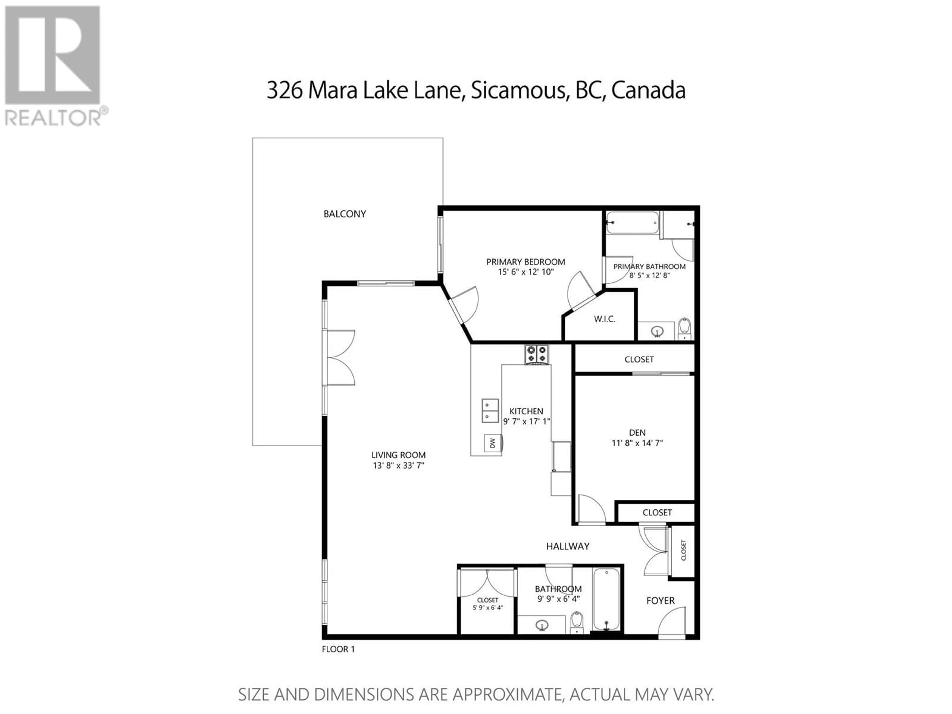 Floor plan for 326 Mara Lake Lane Unit# 506, Sicamous British Columbia V0E2V1