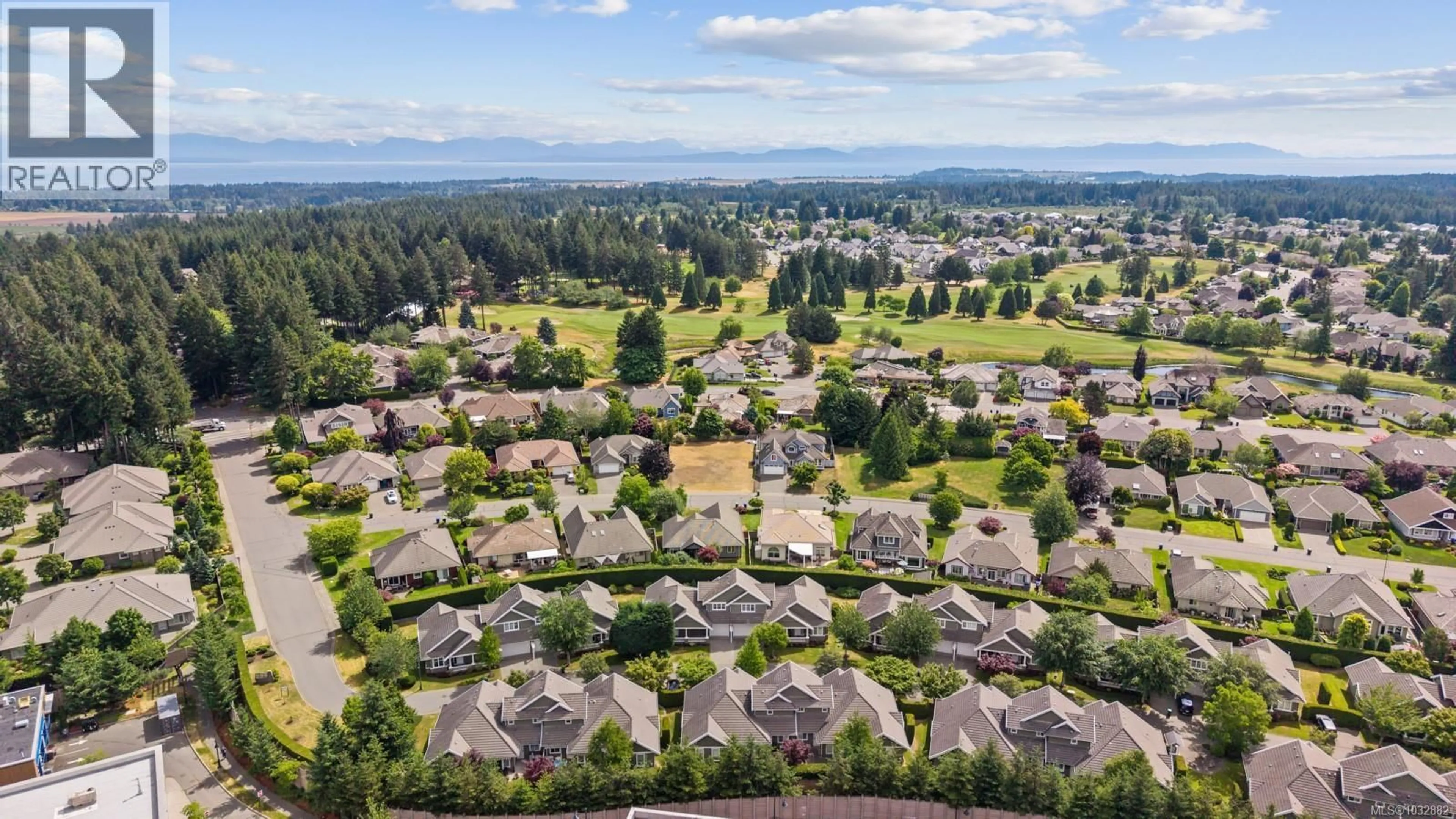 A pic from outside/outdoor area/front of a property/back of a property/a pic from drone, mountain view for 23 - 2727 BRISTOL WAY, Courtenay British Columbia V9N3R4