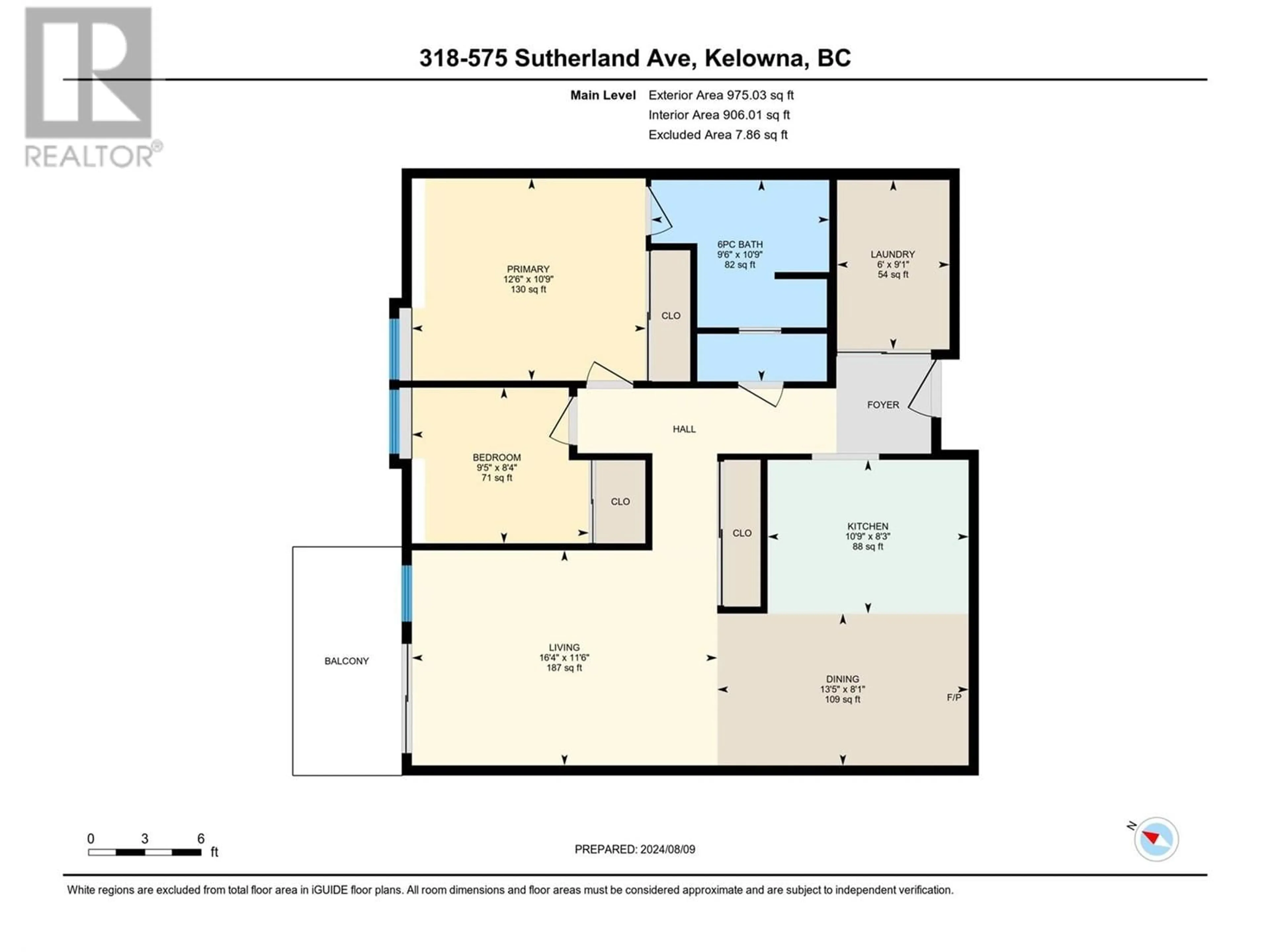 Floor plan for 575 Sutherland Avenue Unit# 318, Kelowna British Columbia V1Y8V1