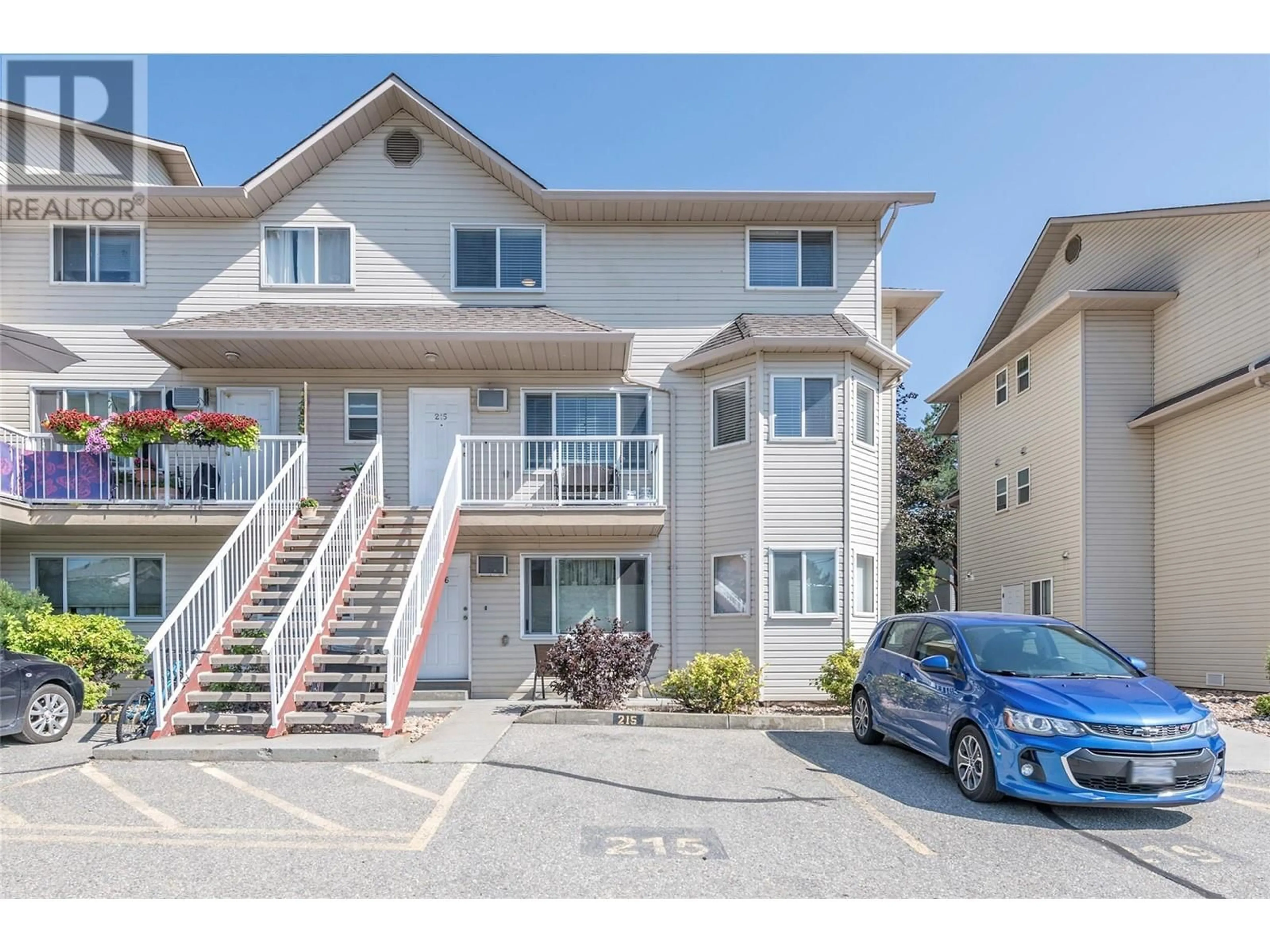 A pic from exterior of the house or condo, the street view for 4202 Alexis Park Drive Unit# 215, Vernon British Columbia V1T7K7