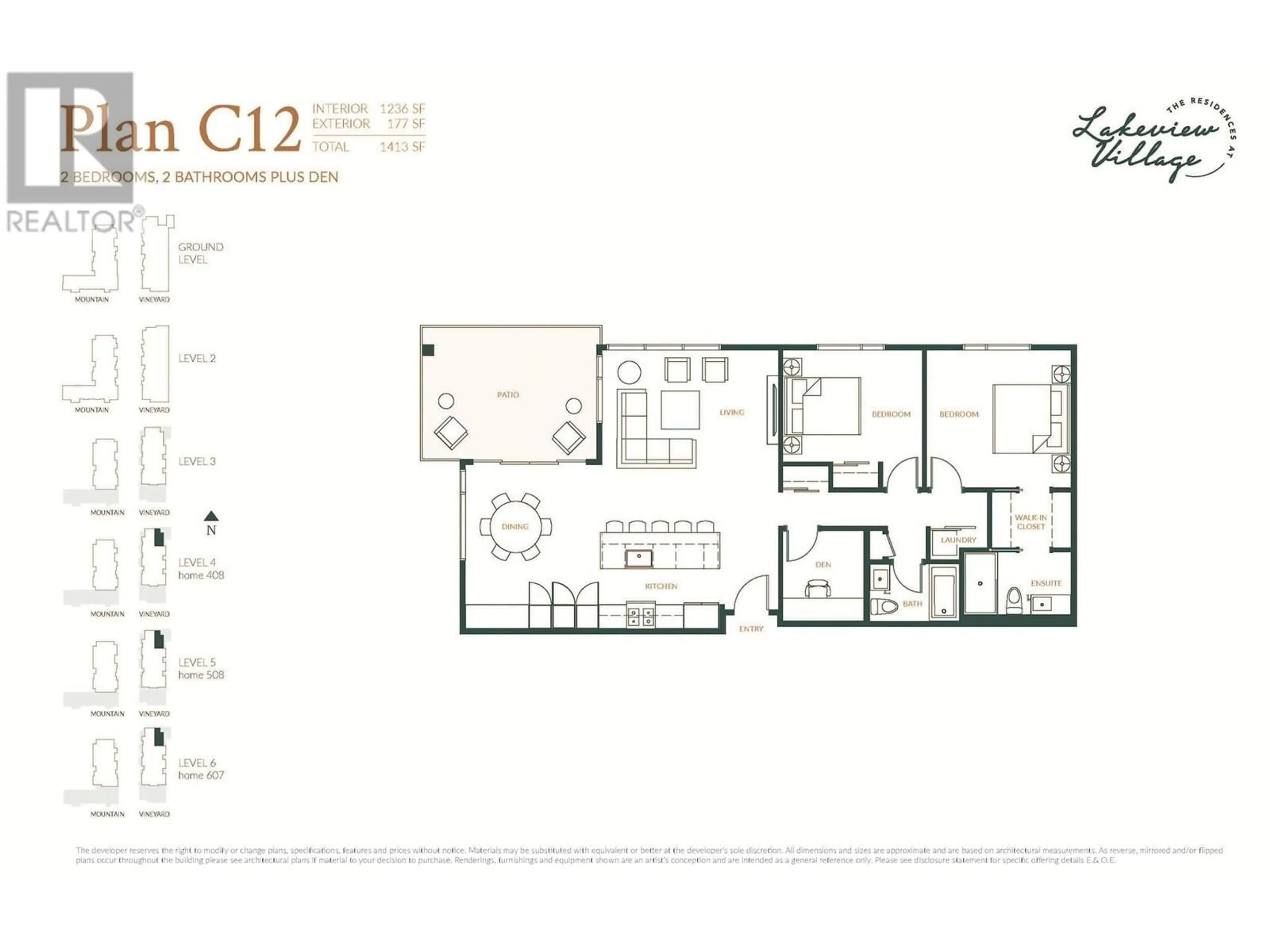 Floor plan for 2750 Olalla Road Unit# 607, West Kelowna British Columbia V1Z2A9