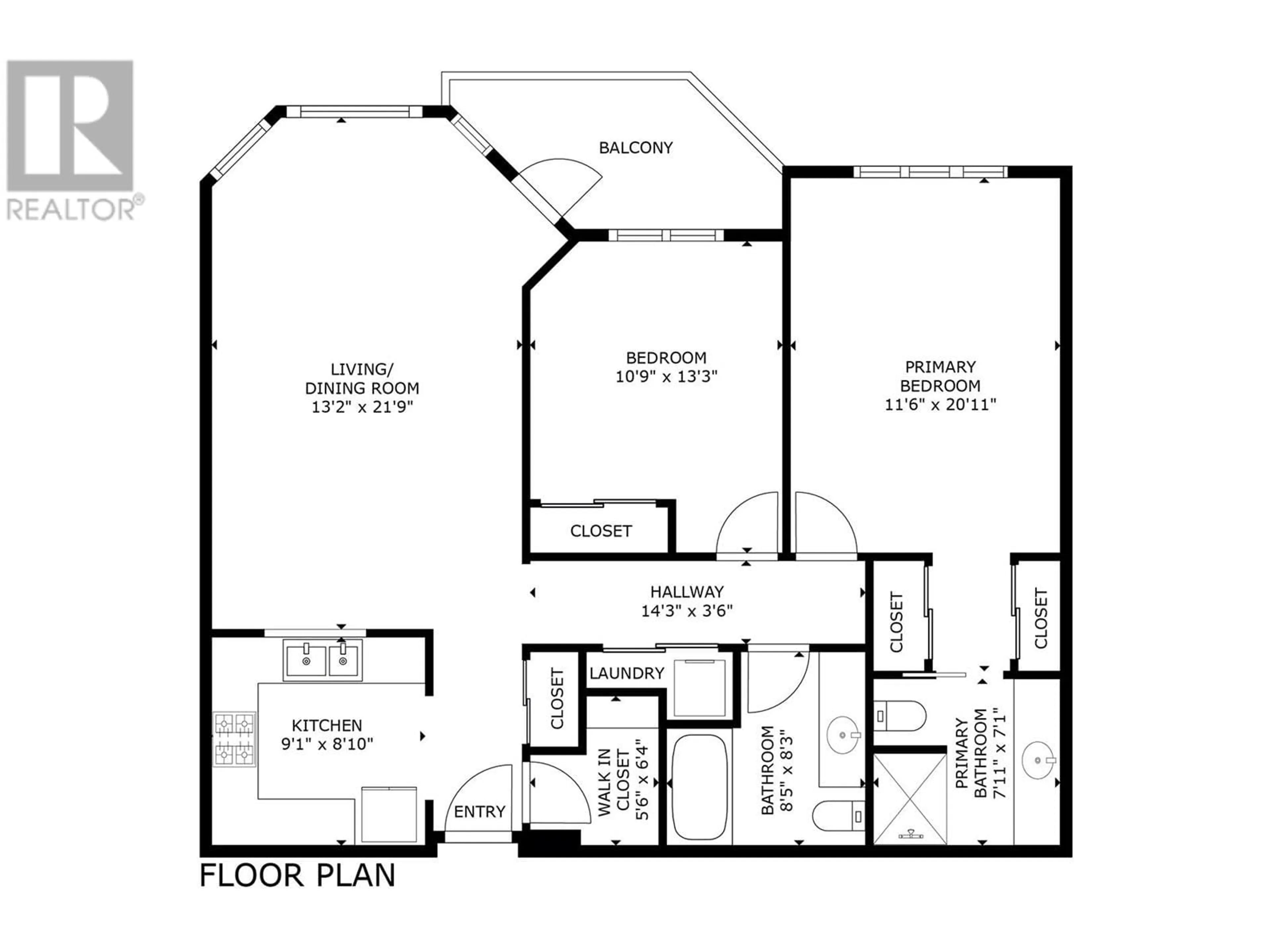 Floor plan for 877 KLO Road Unit# 327, Kelowna British Columbia V1Y9R1