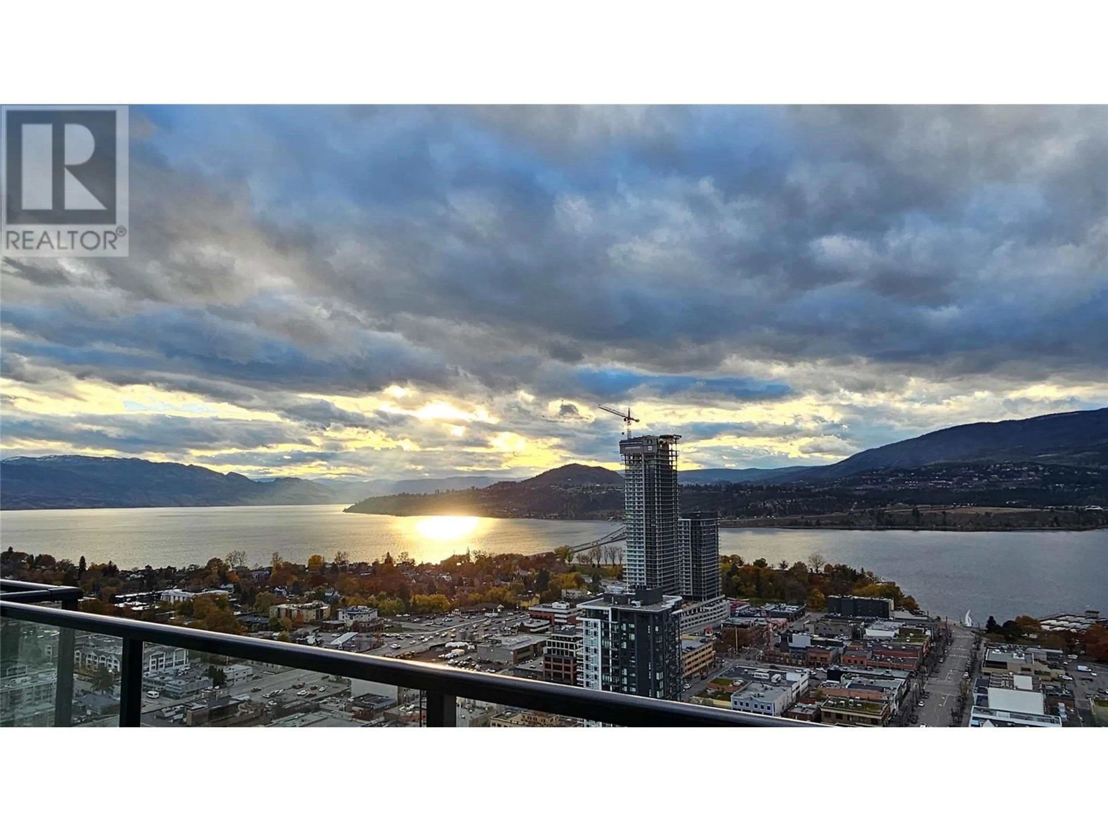 A pic from exterior of the house or condo, the view of lake or river for 1488 Bertram Street Unit# 3301, Kelowna British Columbia V1Y6P2