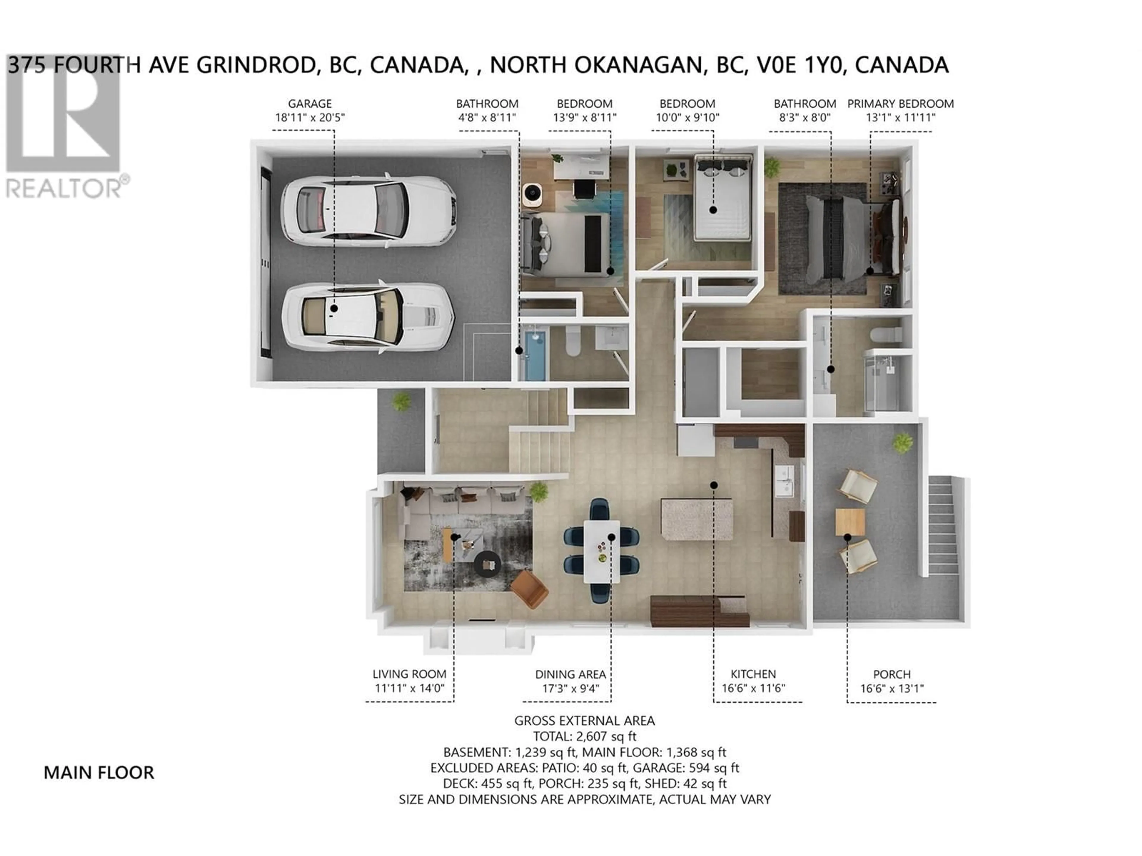 Floor plan for 375 Fourth Avenue, Grindrod British Columbia V0E1Y0