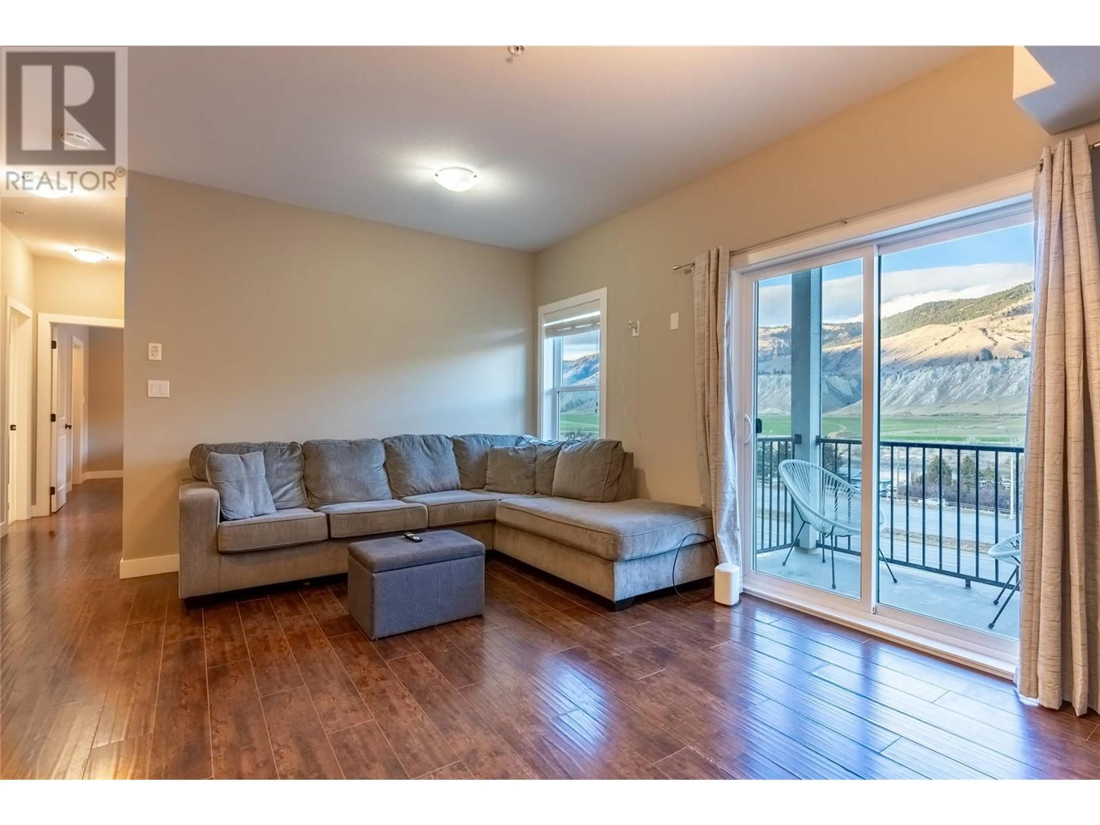 Living room, wood floors for 5170 DALLAS Drive Unit# 409, Kamloops British Columbia V2C0C7