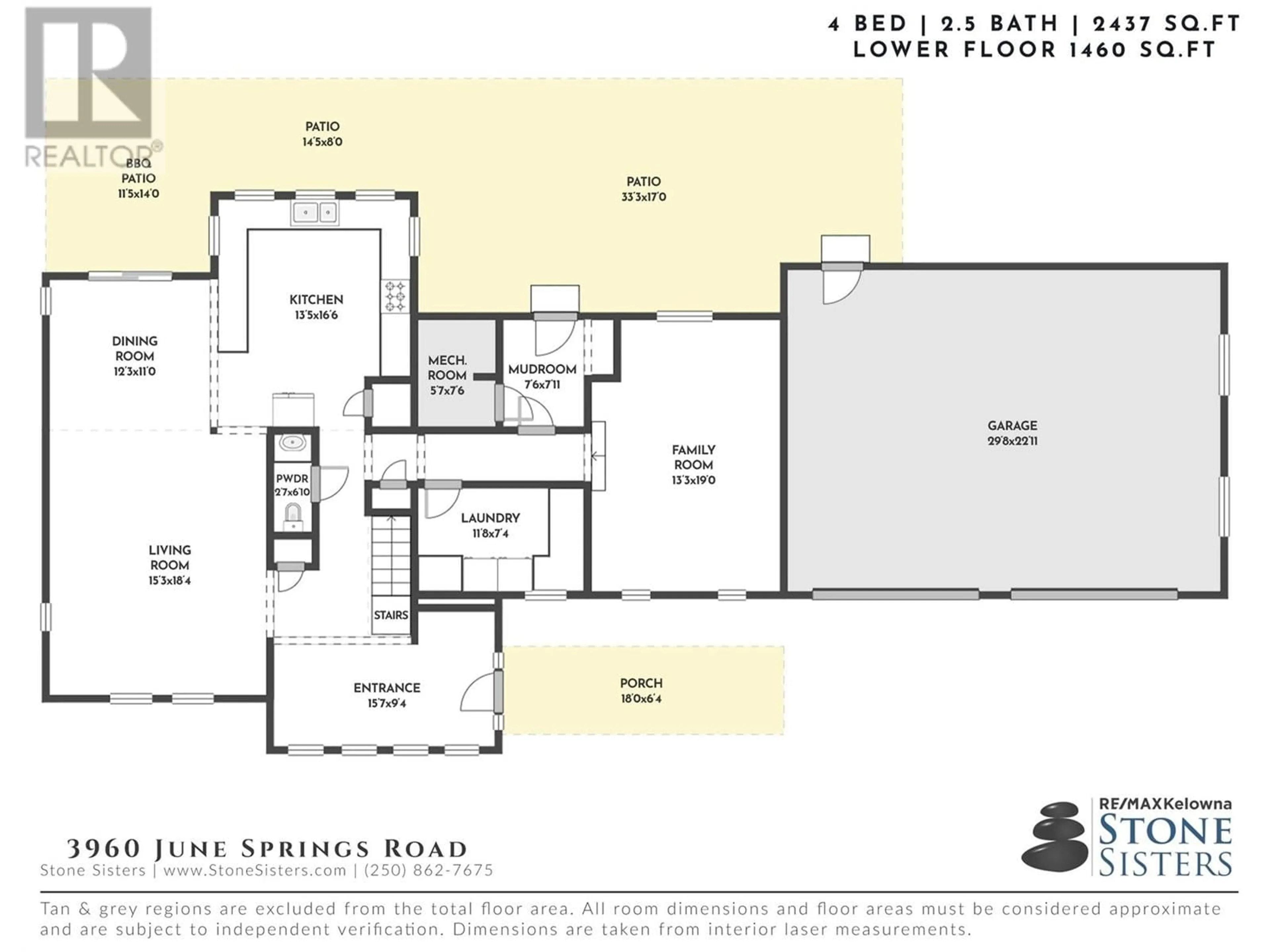 Floor plan for 3960 June Springs Road, Kelowna British Columbia V1W4E4