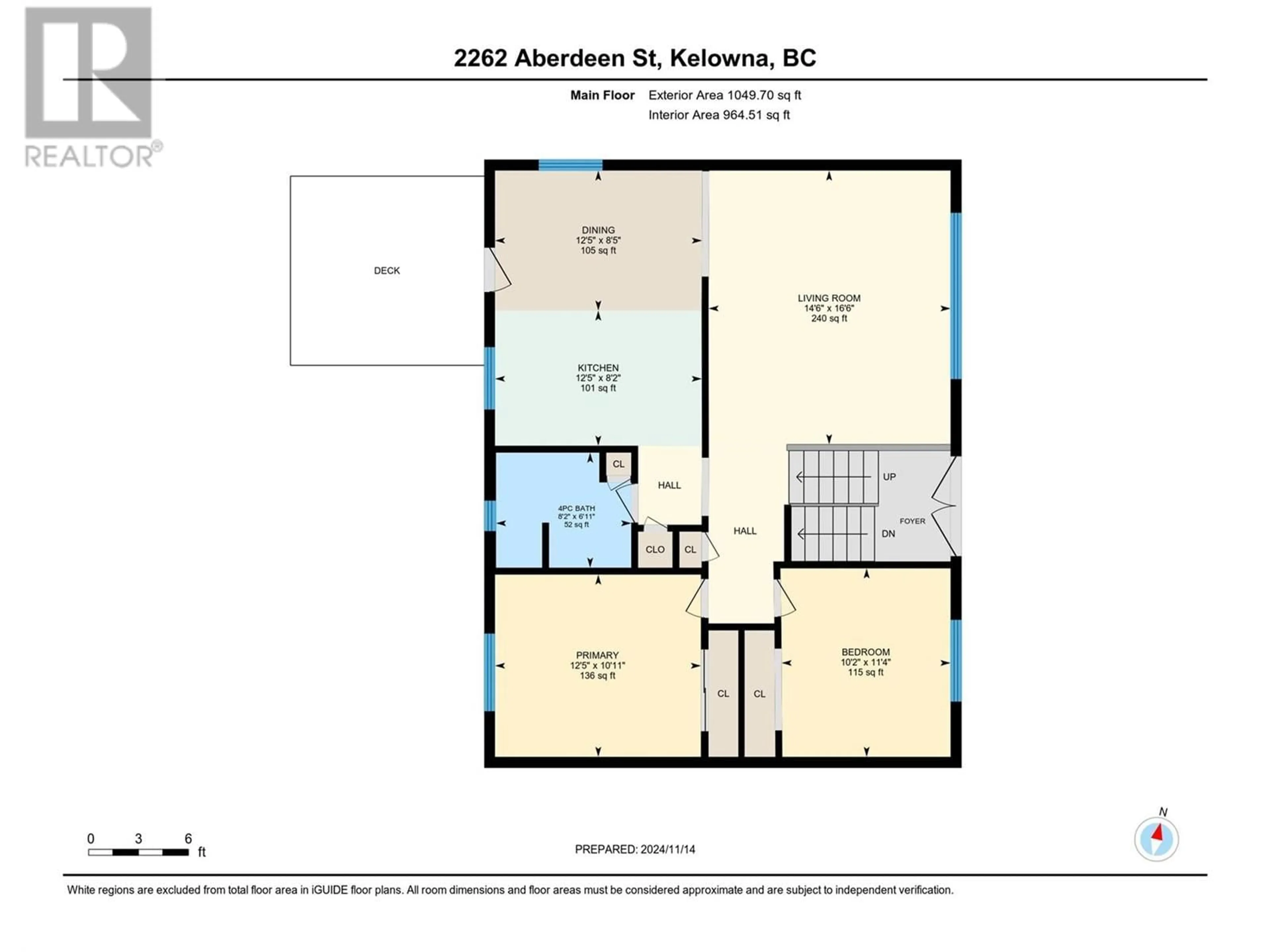 Floor plan for 2262 Aberdeen Street N, Kelowna British Columbia V1Y2T4