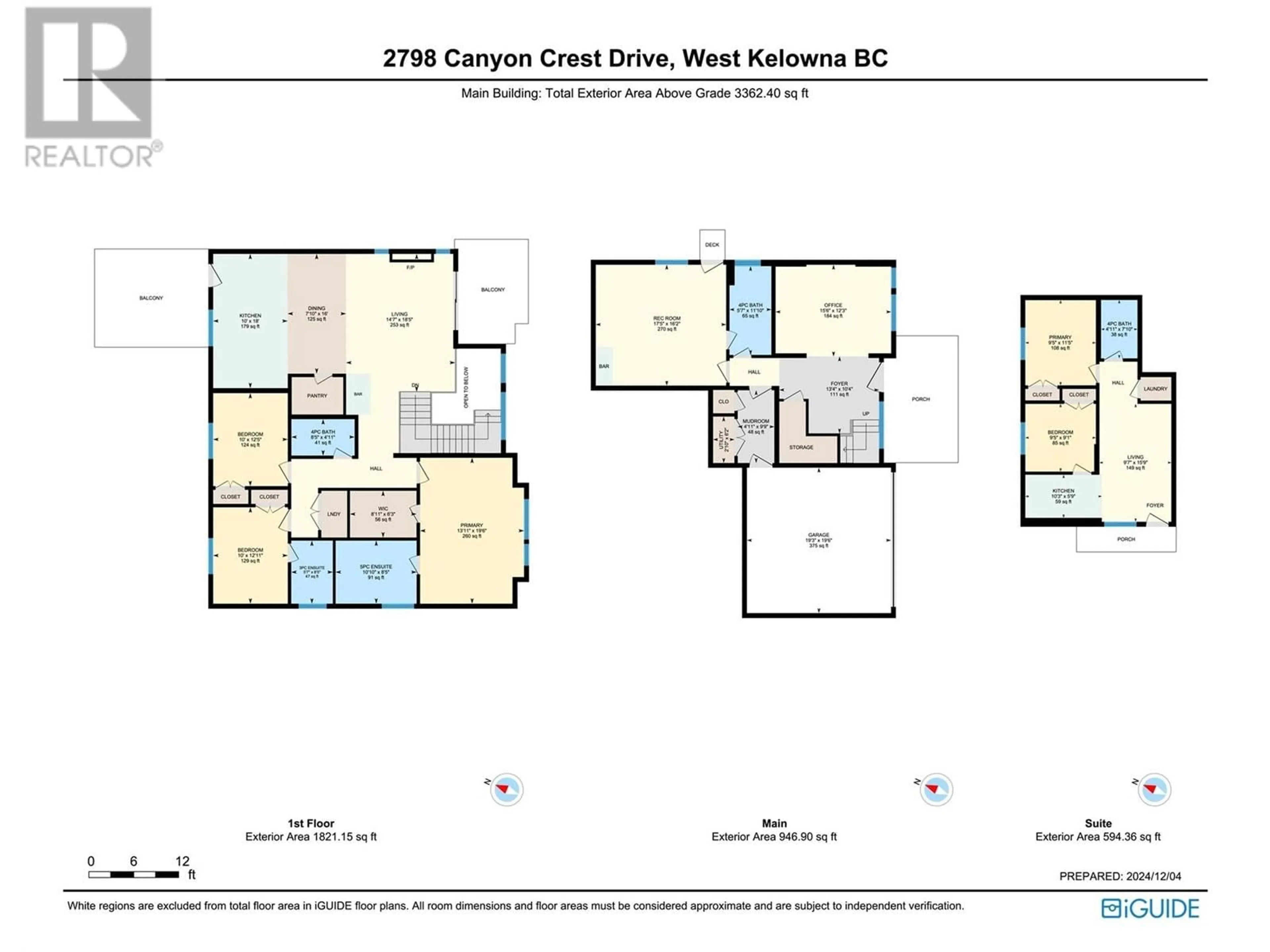 Floor plan for 2798 Canyon Crest Drive, West Kelowna British Columbia V4T3A8