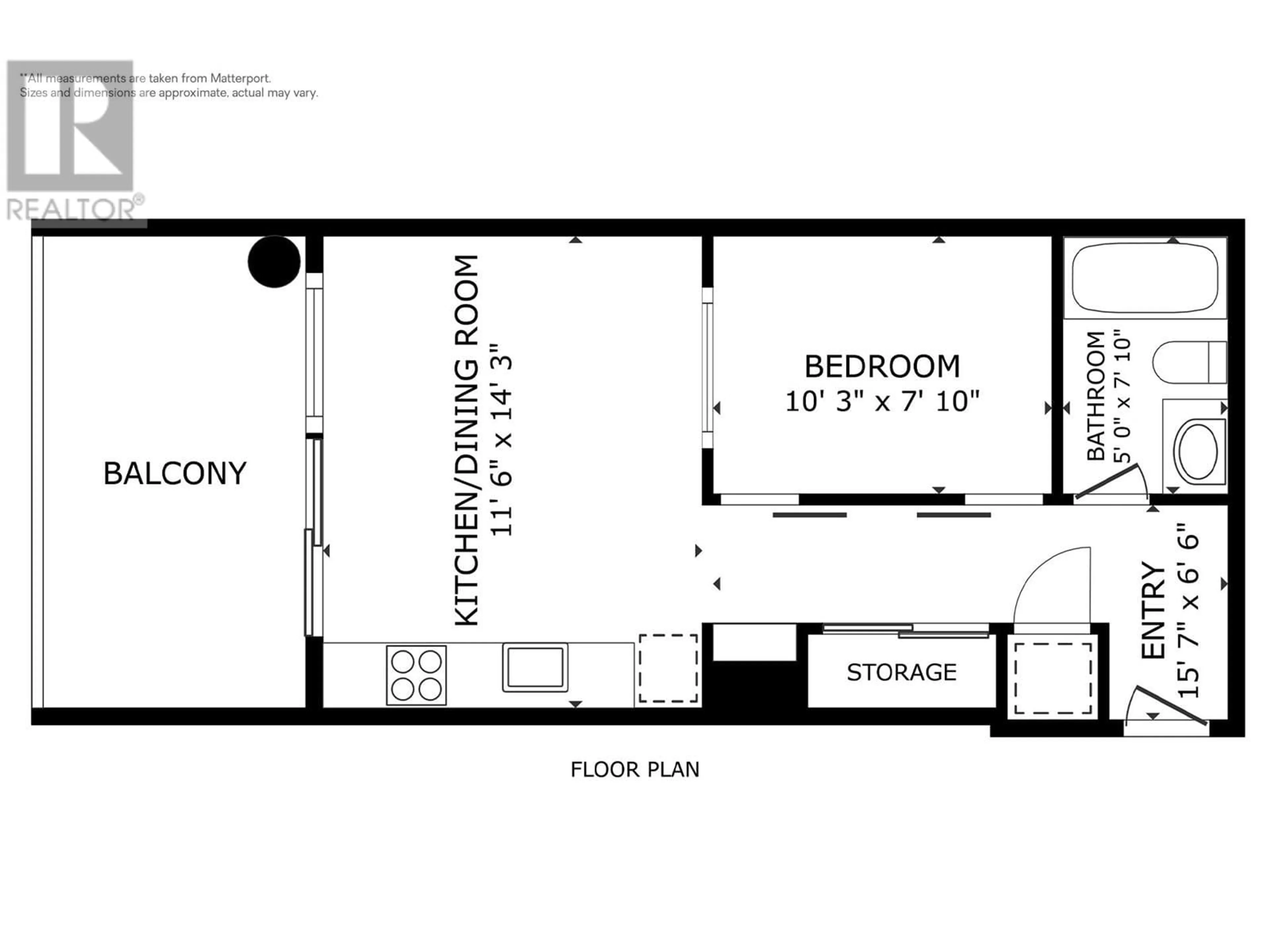 Floor plan for 1488 Bertram Street Unit# 1101, Kelowna British Columbia V1Y6P2